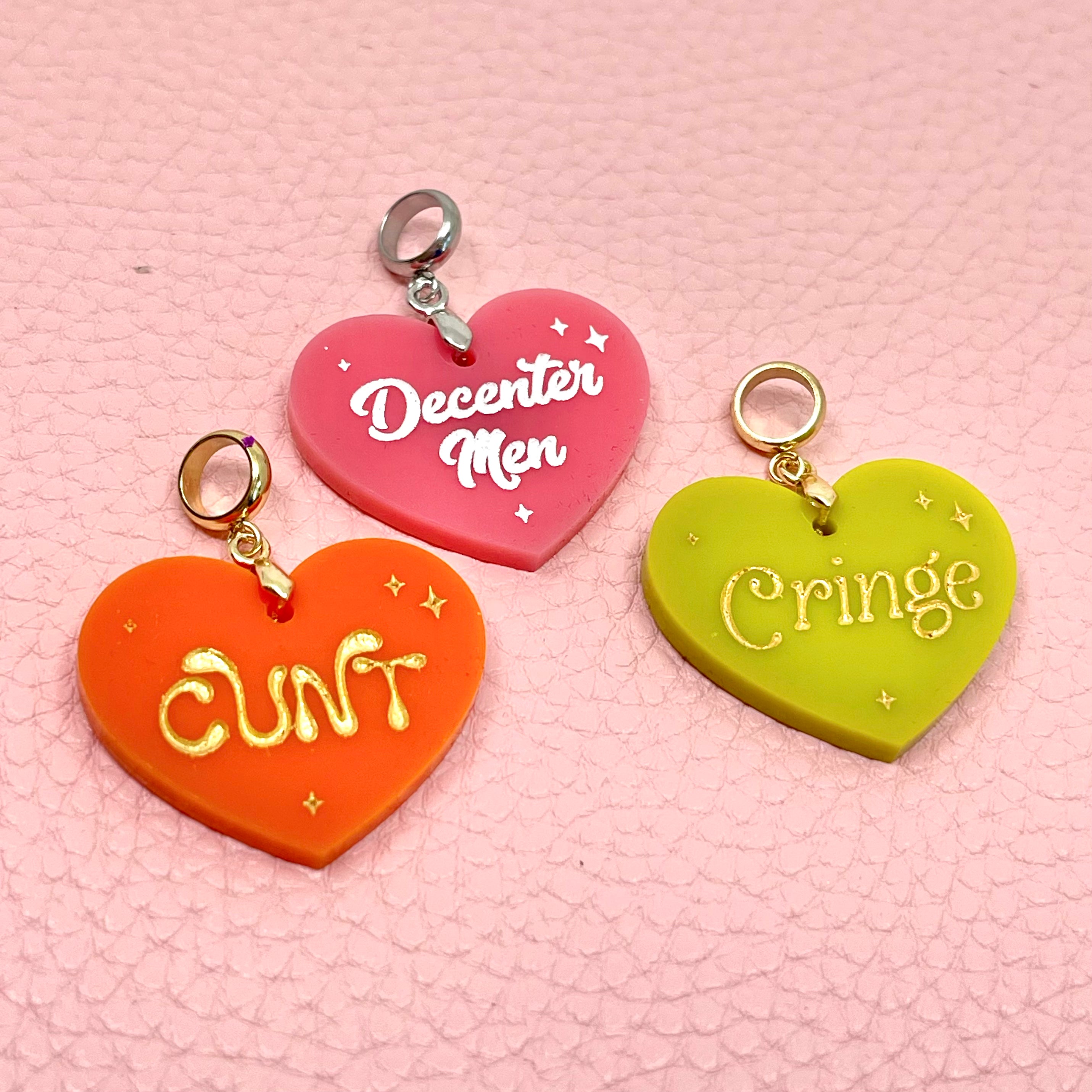 Custom Short Quote Heart Pendant