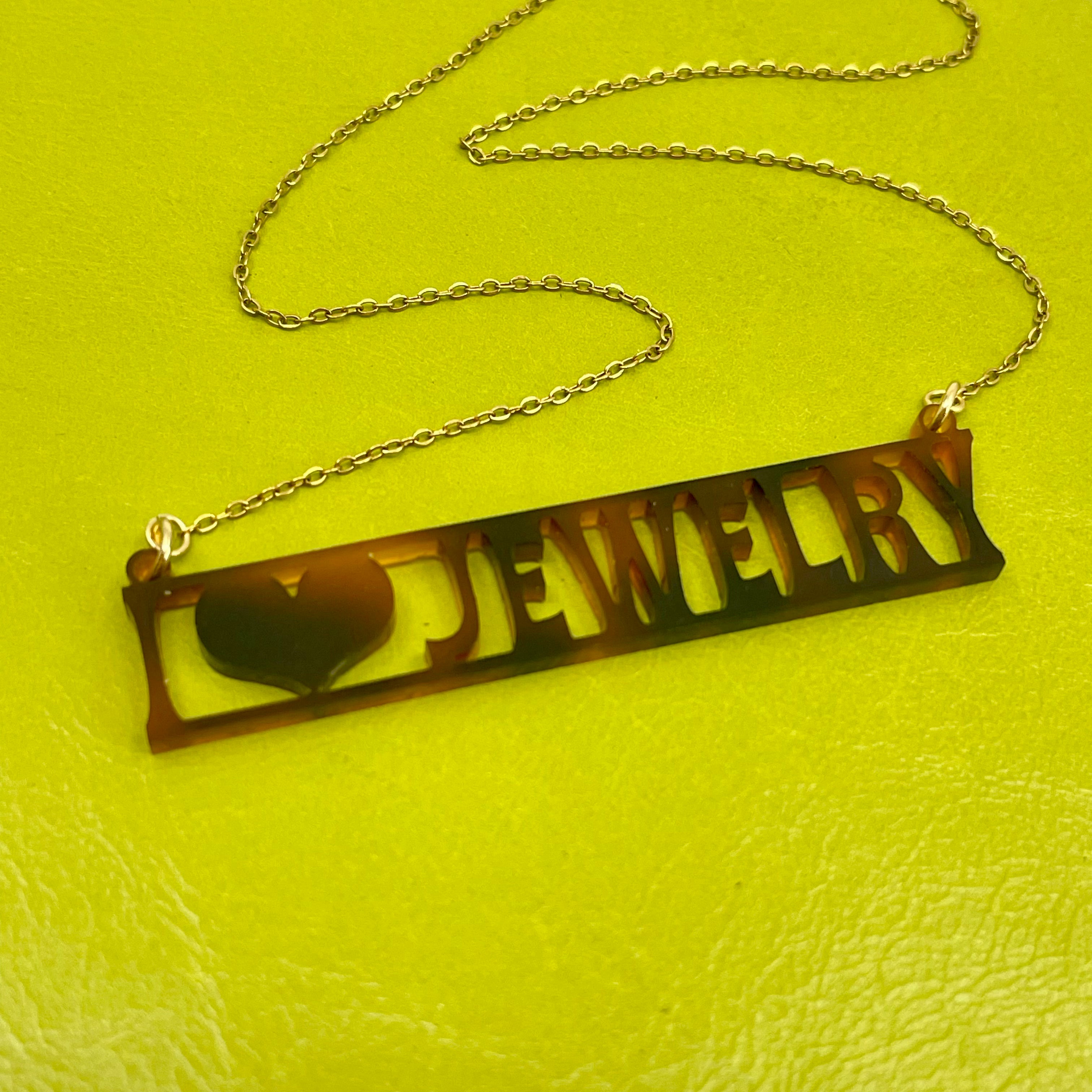 I Heart Jewelry Bar Necklace