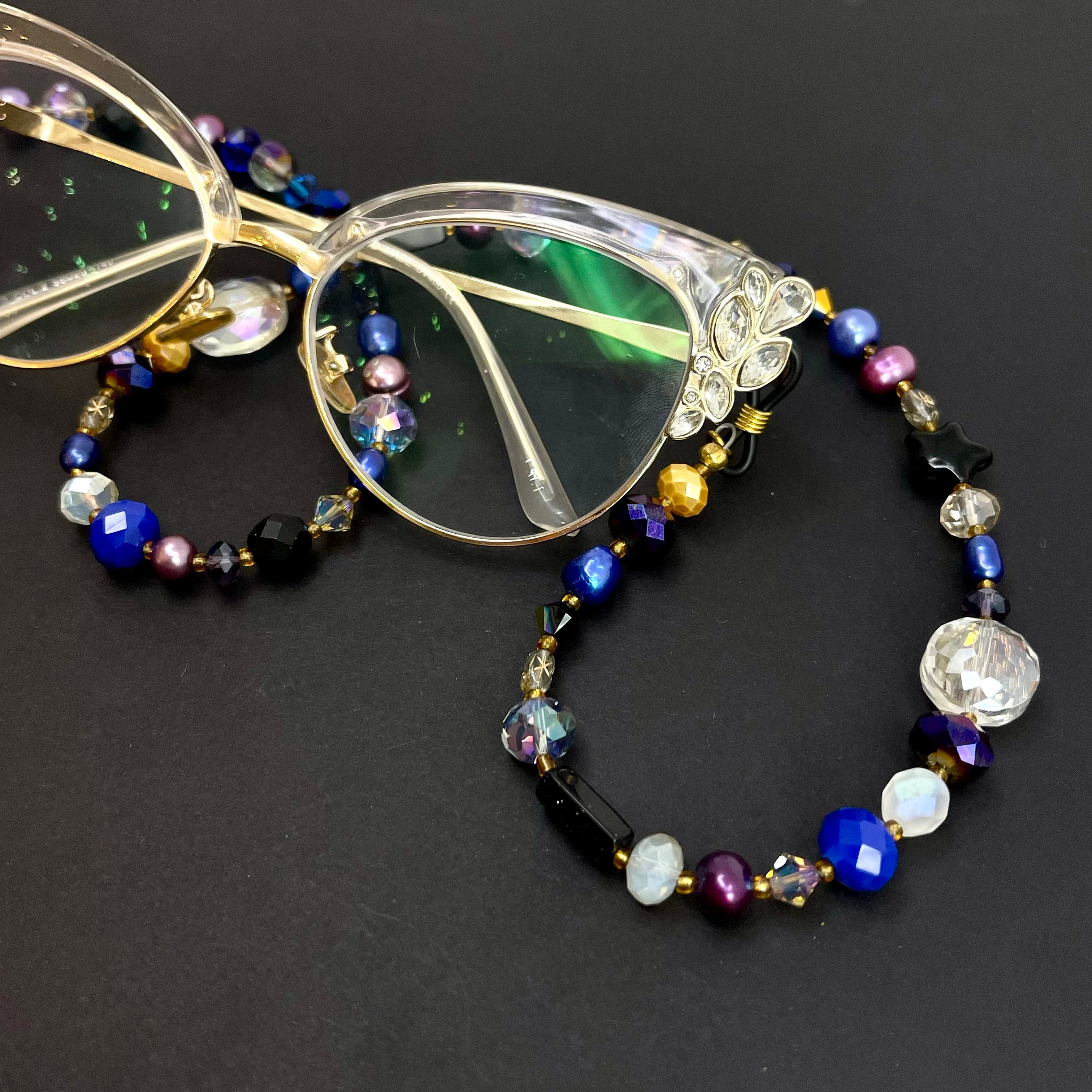 Whimsigoth Luxe Beaded Glasses Chain