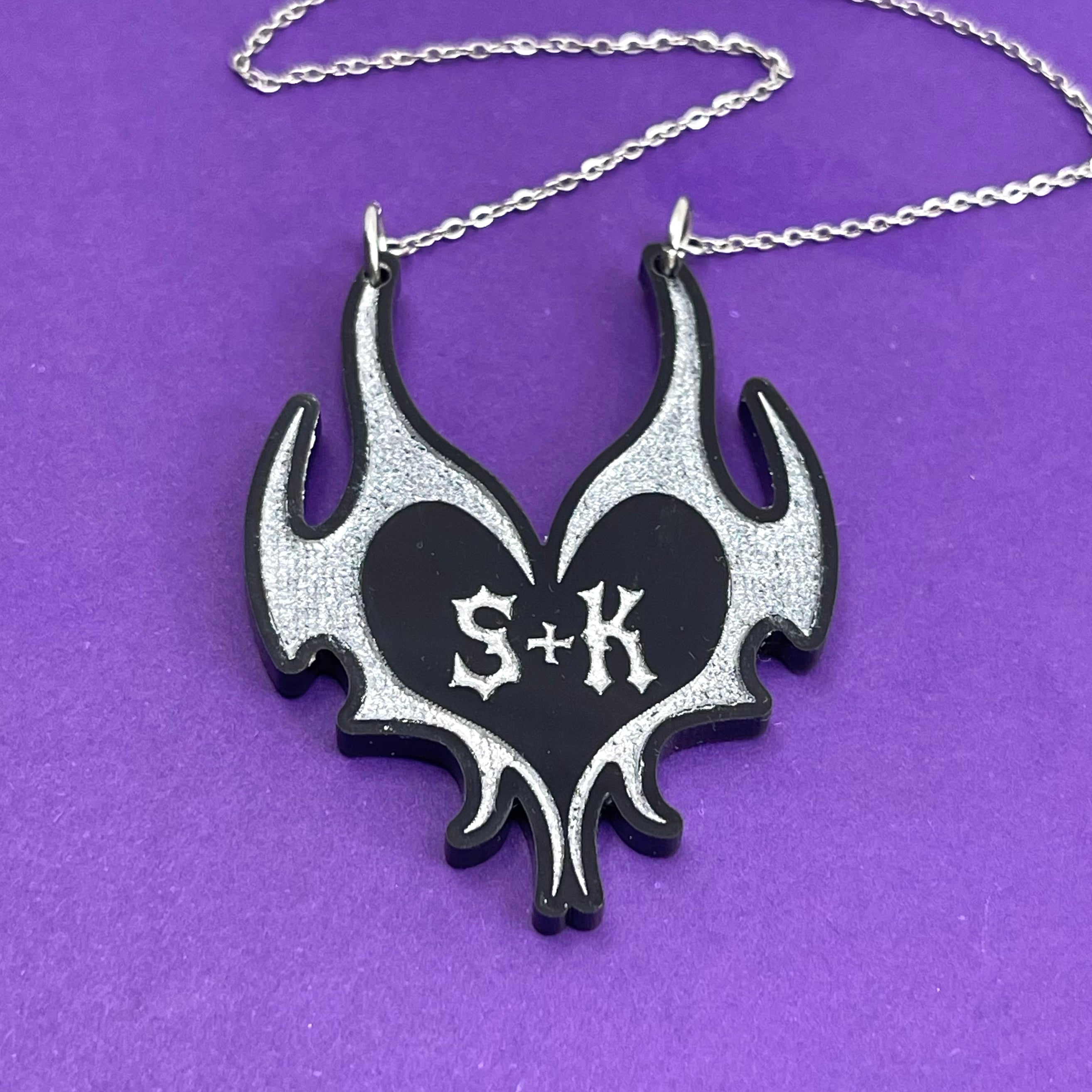 Custom Metalhead Lover's Necklace