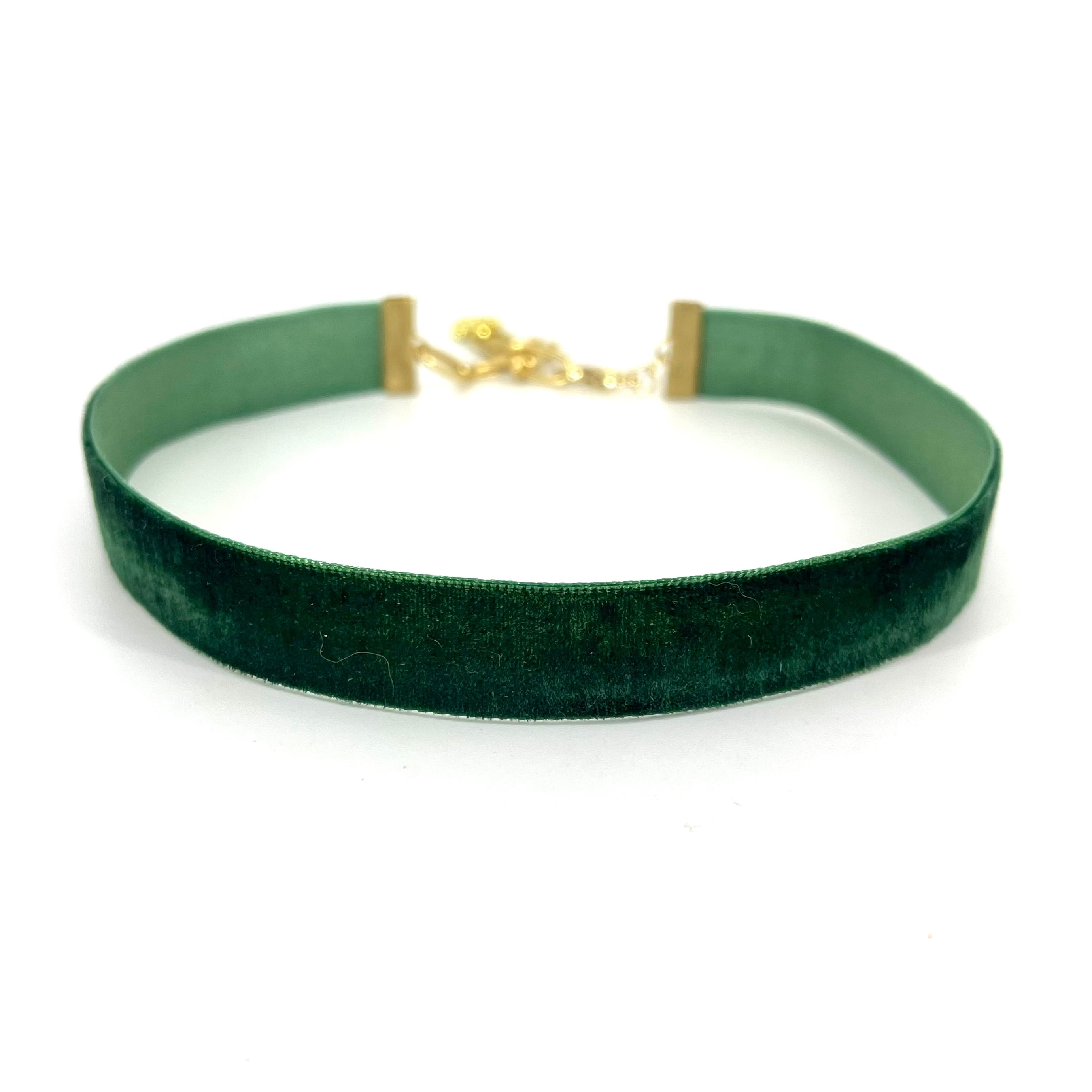 Dark Green Velvet Choker - Made to Measure