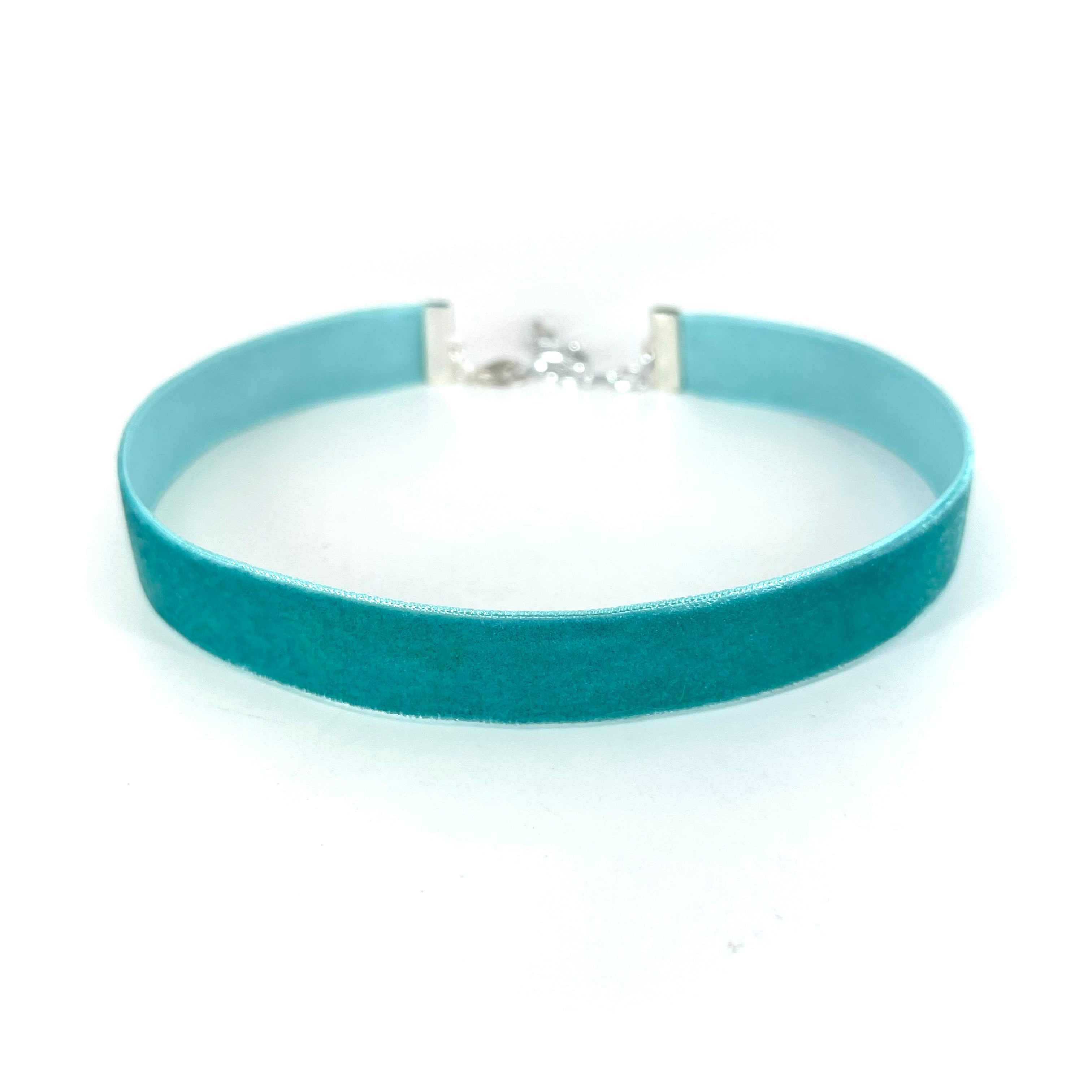 Turquoise Velvet Choker - Made to Measure