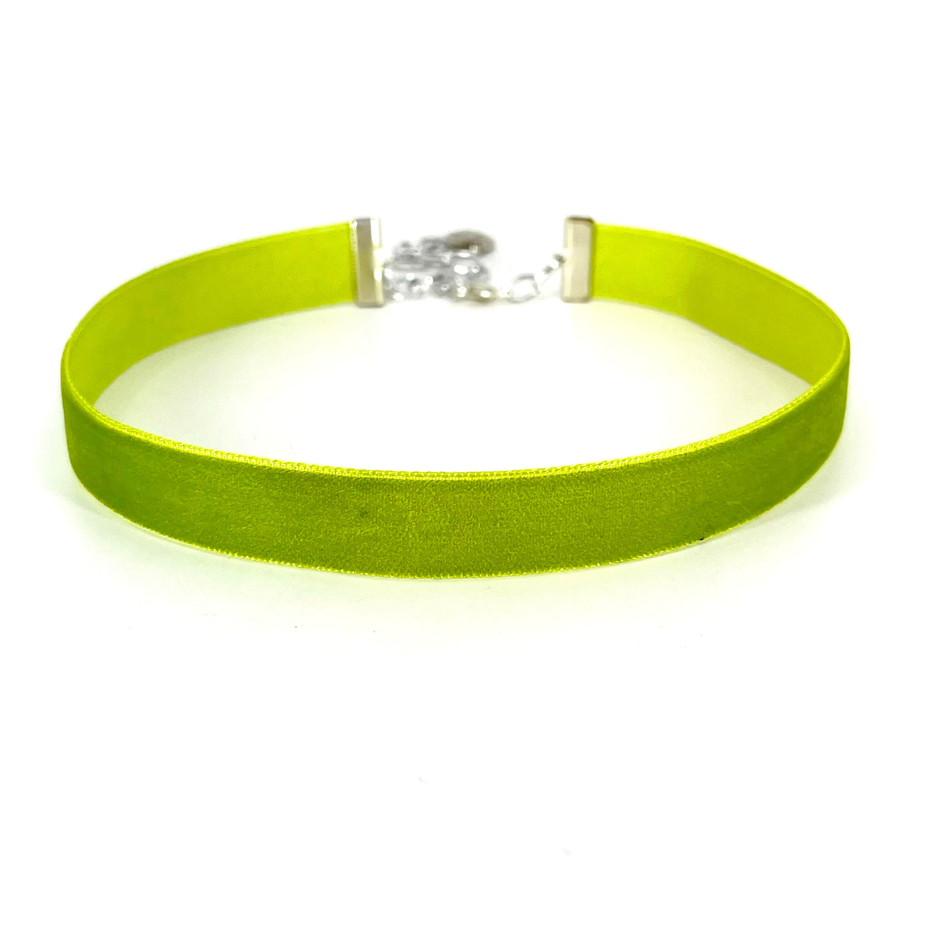 Grass Green Velvet Choker - Made to Measure