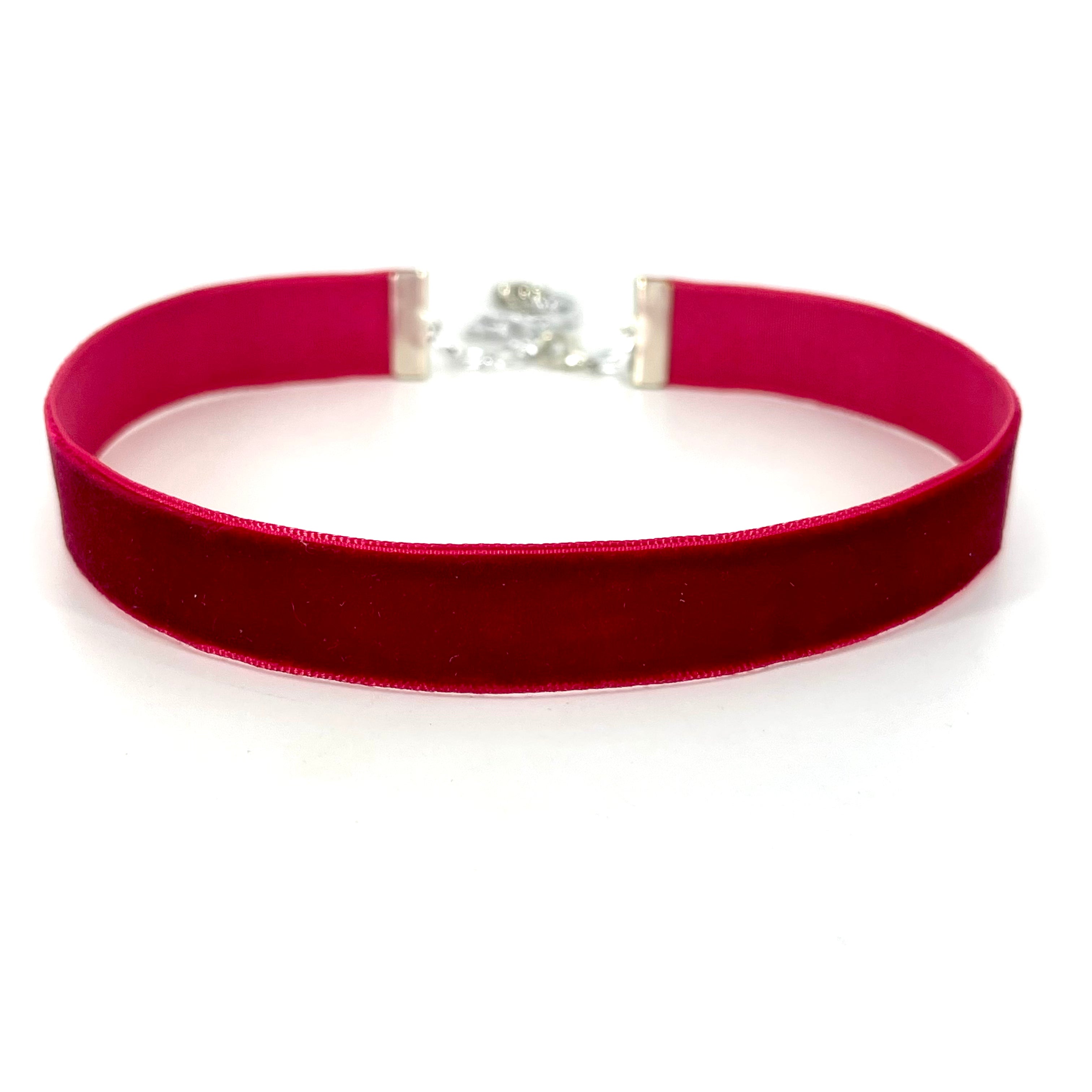Burgundy Velvet Choker - Made to Measure