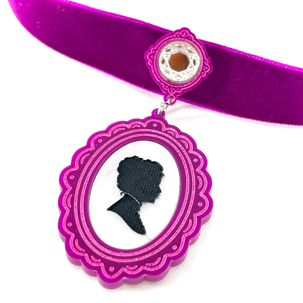 Baroque Cameo Velvet Choker