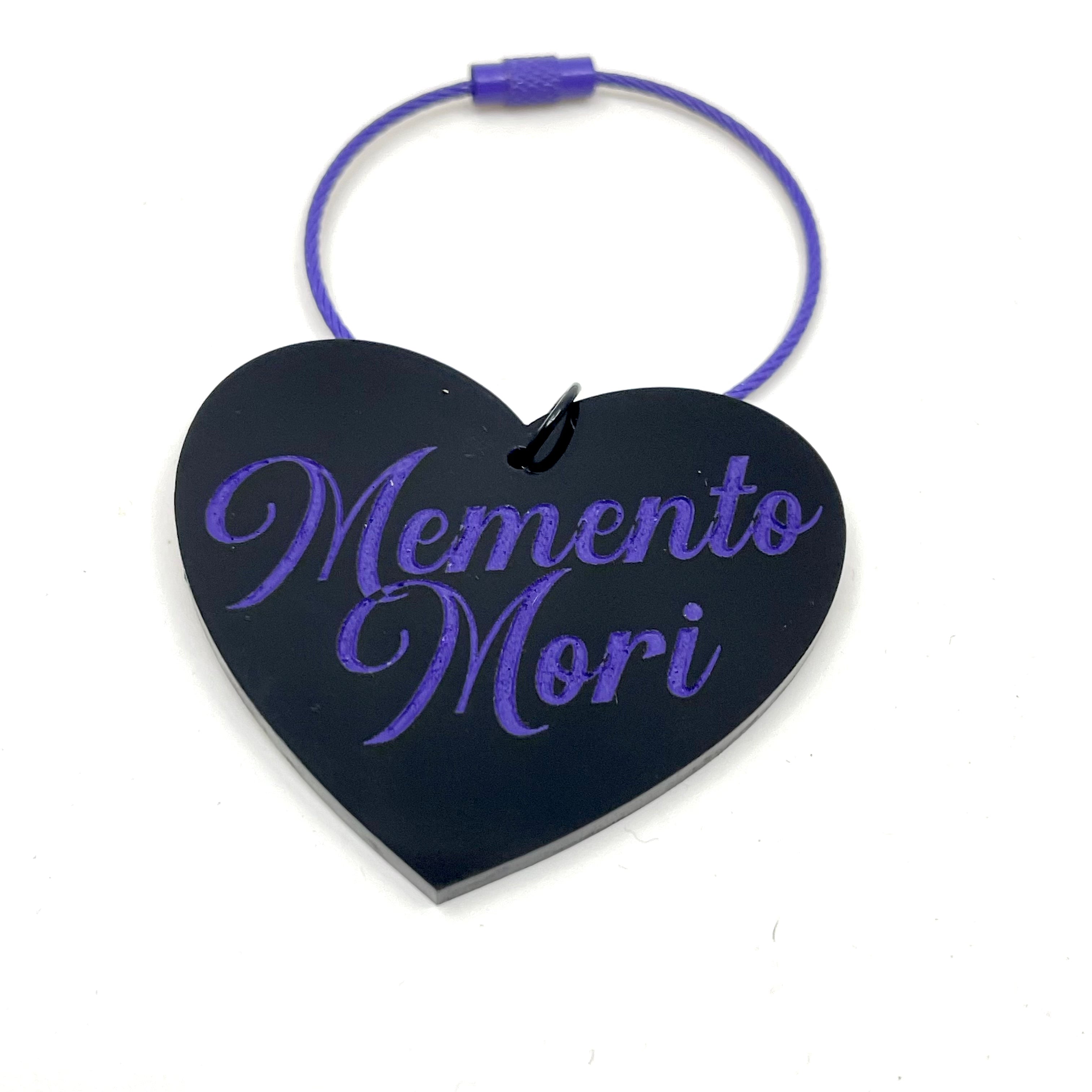 Memento Mori XL Heart Keychain/Bag Charm
