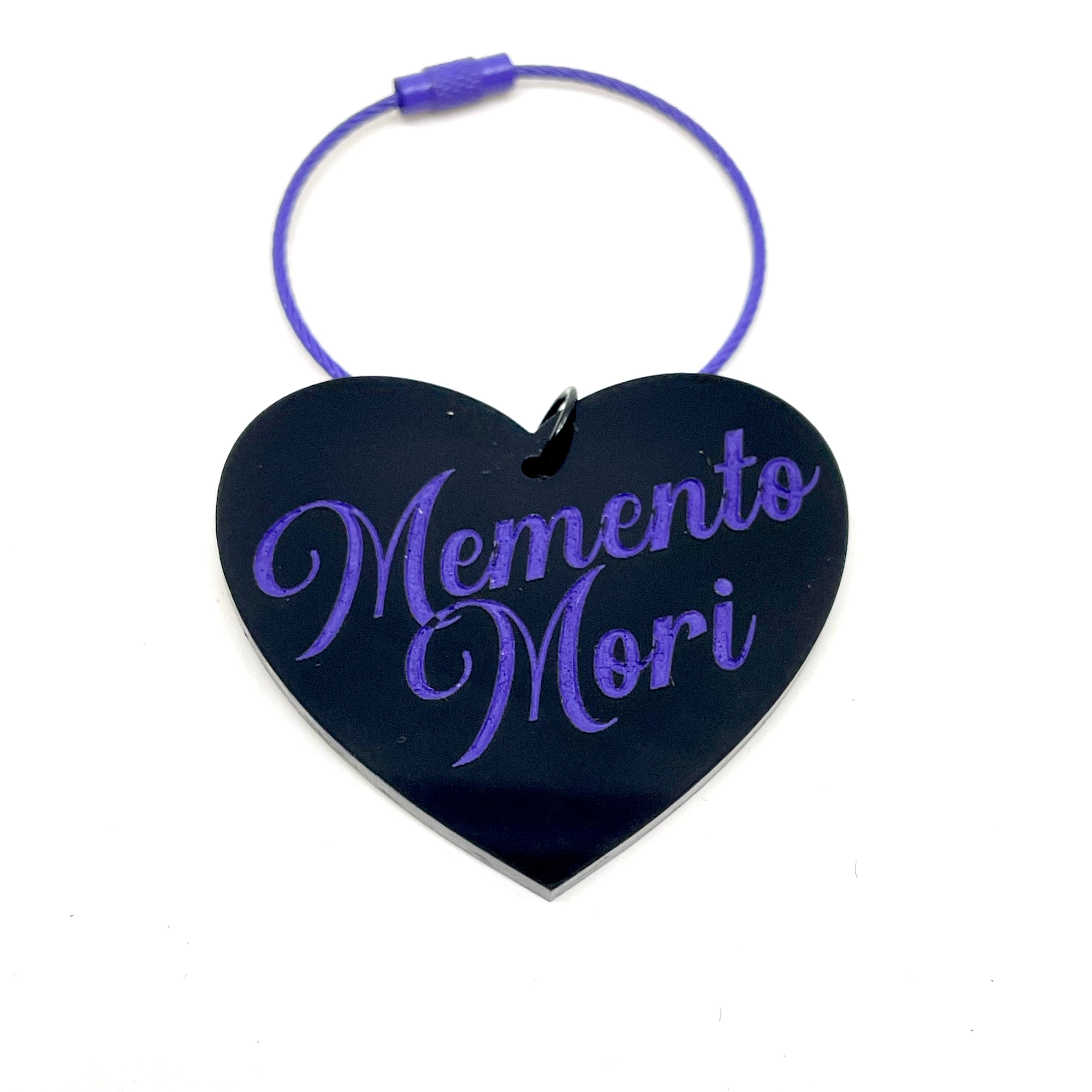 Memento Mori XL Heart Keychain/Bag Charm