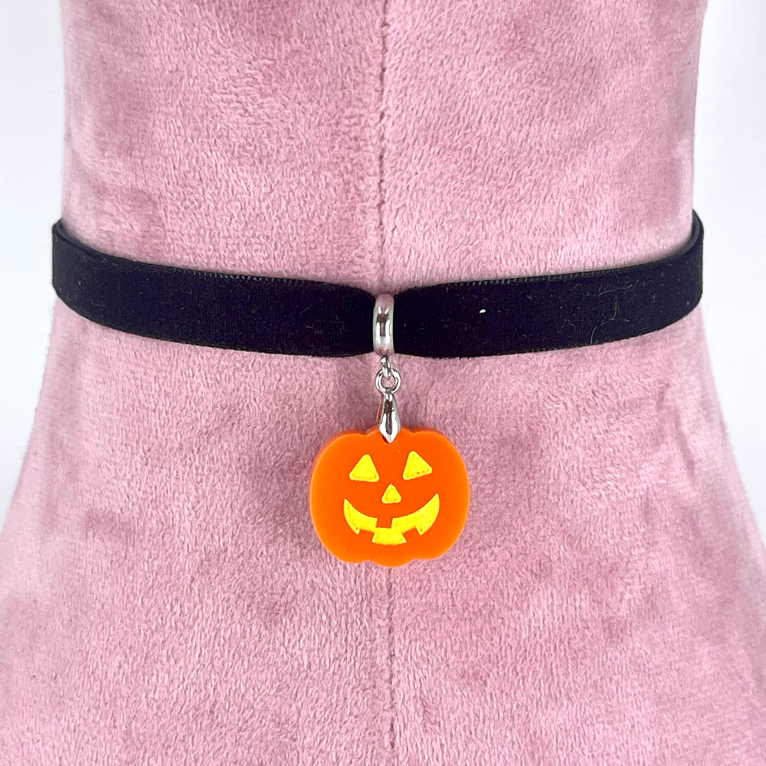 Jack o Lantern Mini Velvet Choker