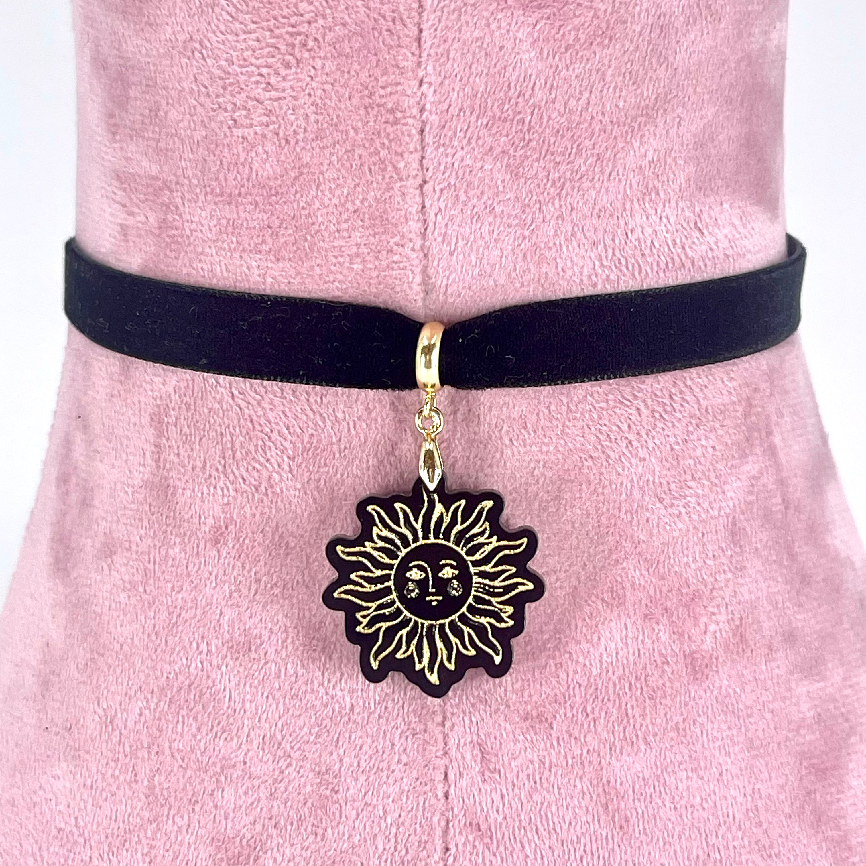 Celestial Sun Mini Velvet Choker