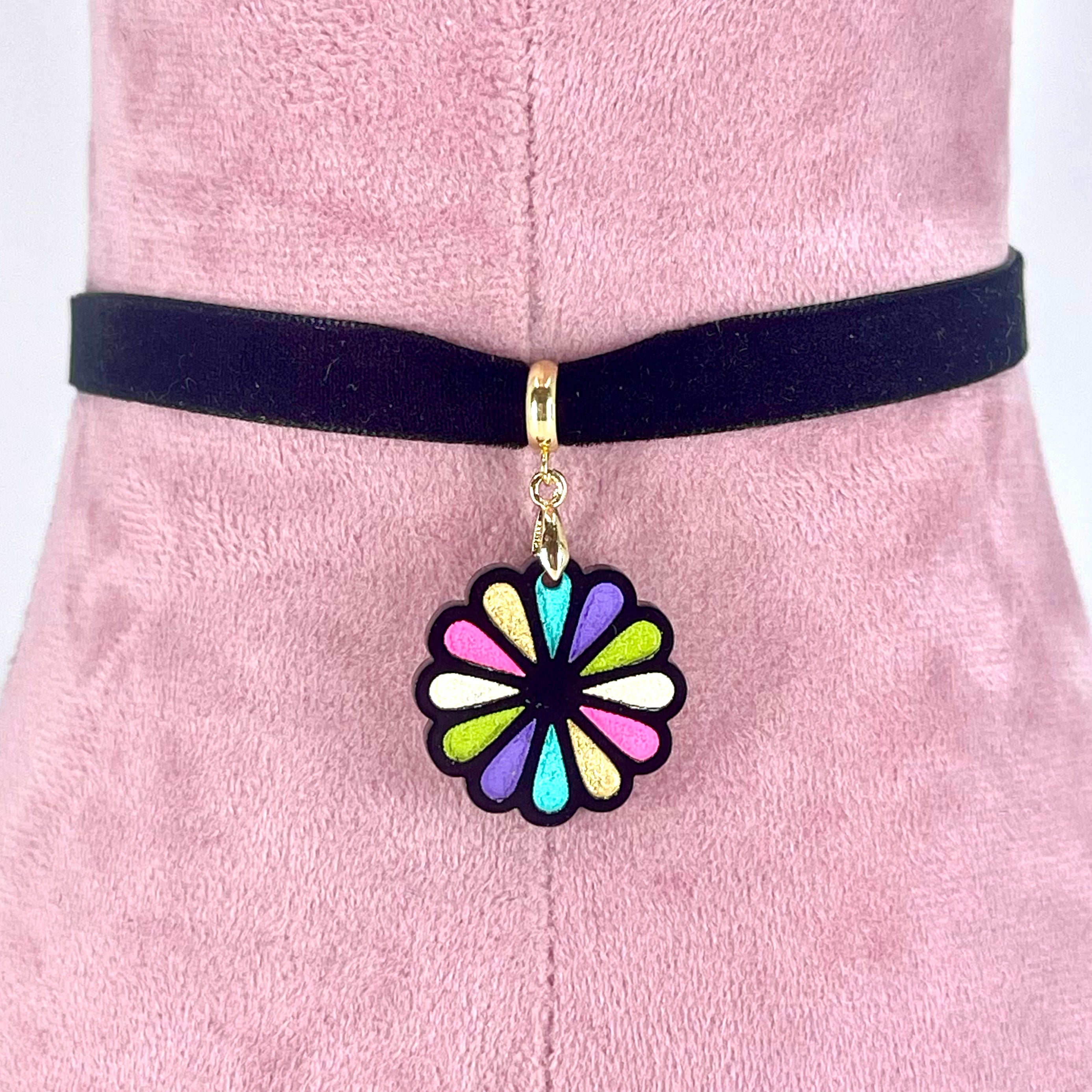 Flower Power Mini Velvet Choker
