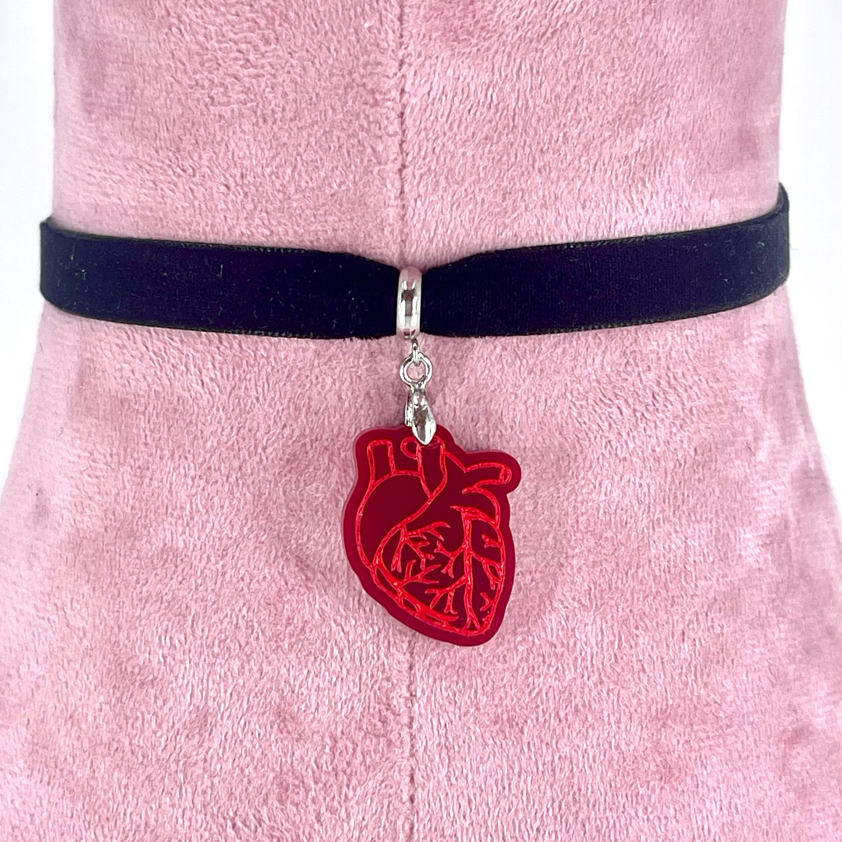 Anatomical Heart Mini Velvet Choker