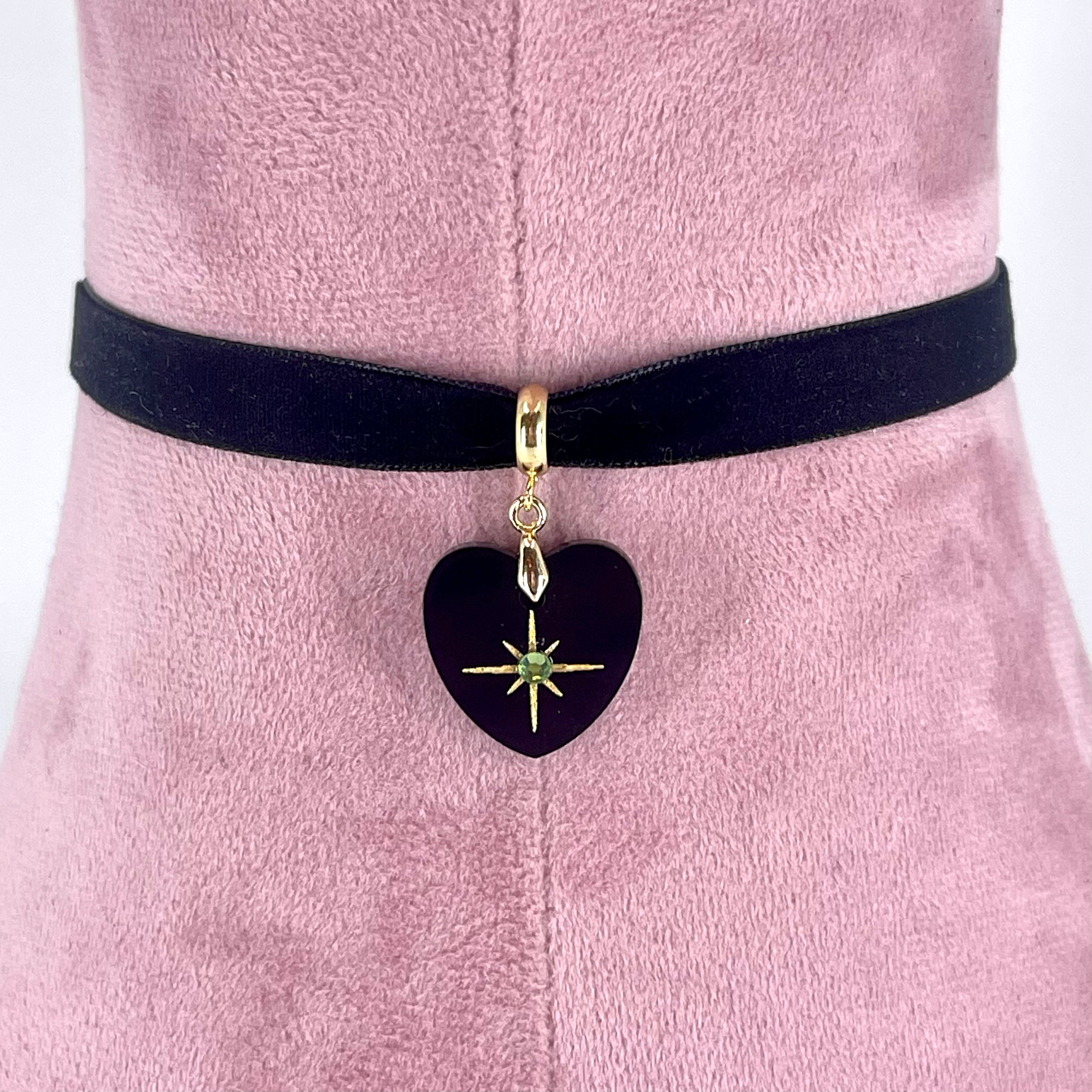 Vintage Birthstone Mini Velvet Choker