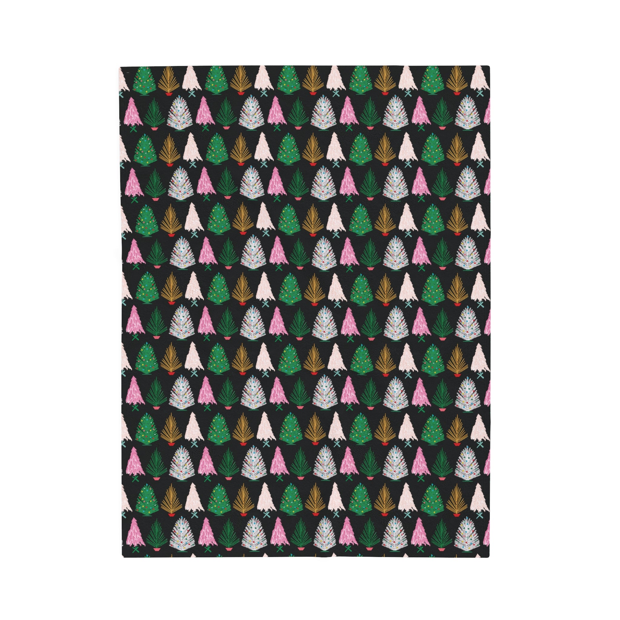 Aluminum Tree Farm - Retro Christmas Velveteen Plush Blanket