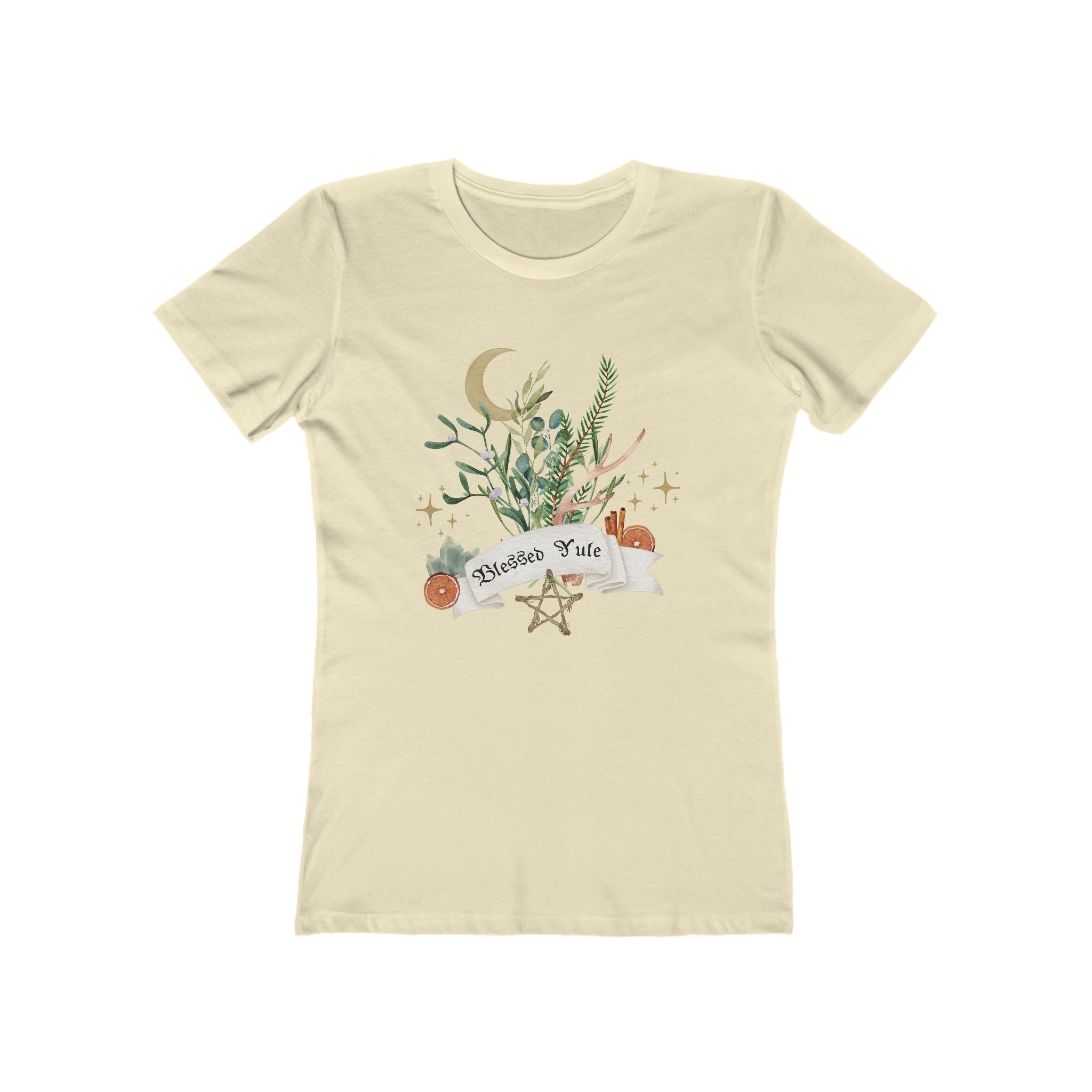 Blessed Yule Bouquet - Witchy Holiday Femme Fit Tee