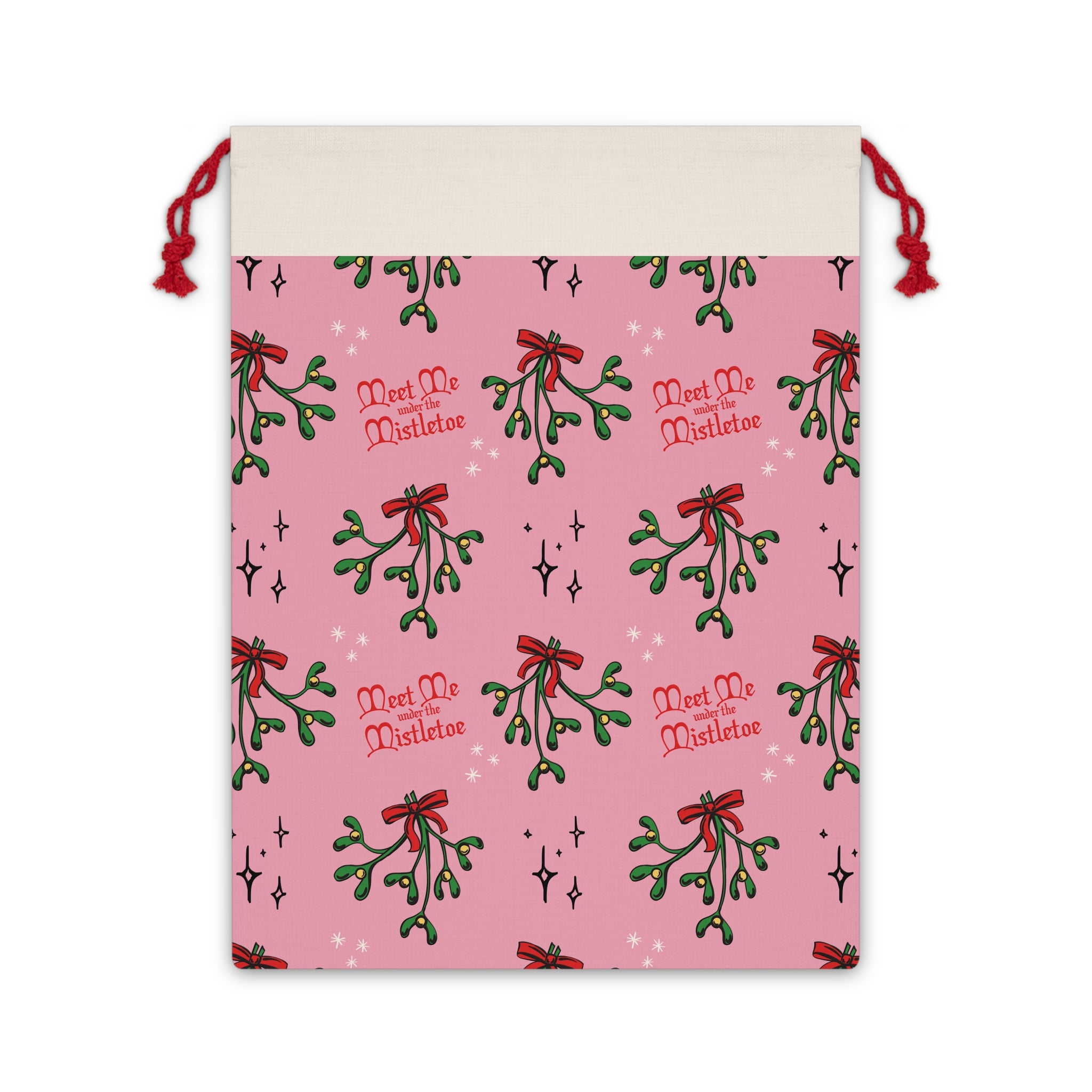 Mid-Century Mistletoe - Retro Christmas Reusable Gift Bag