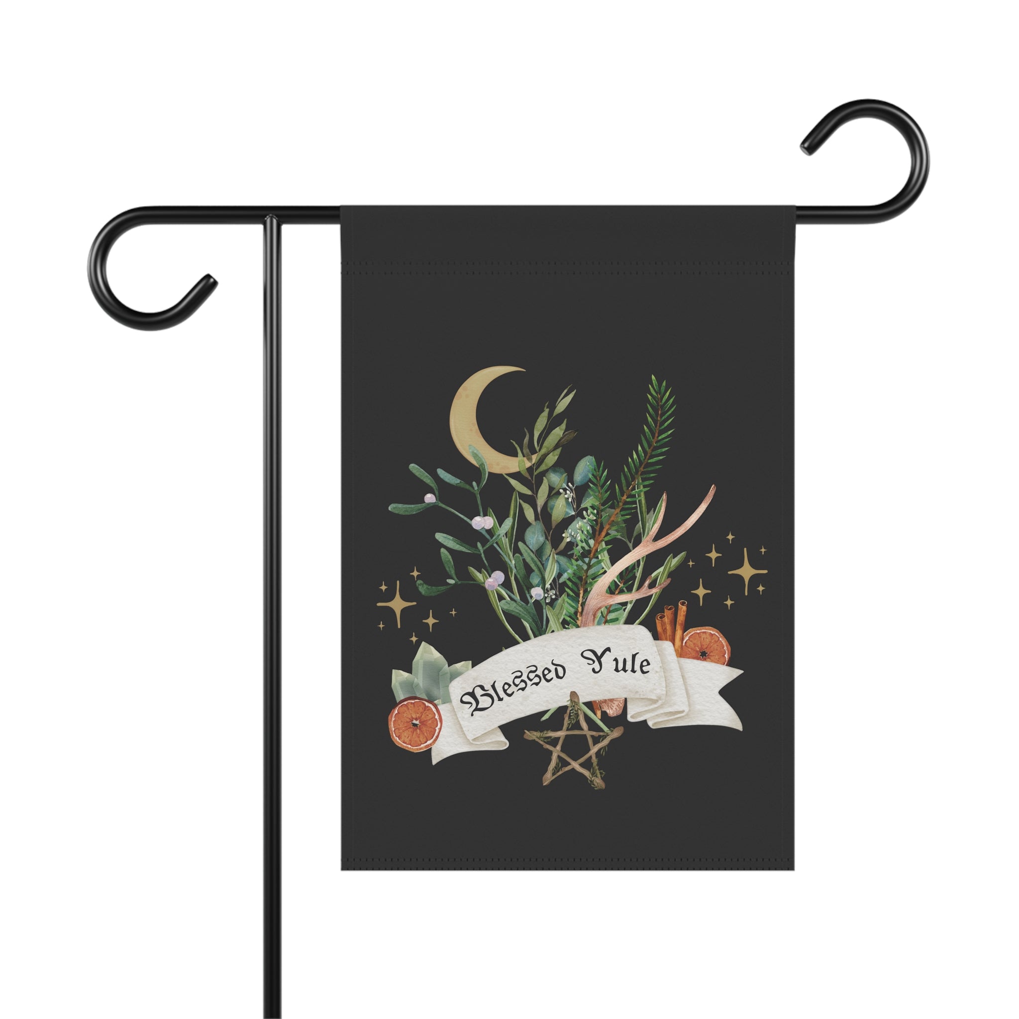 Blessed Yule - Witchy Holiday Garden & House Banner