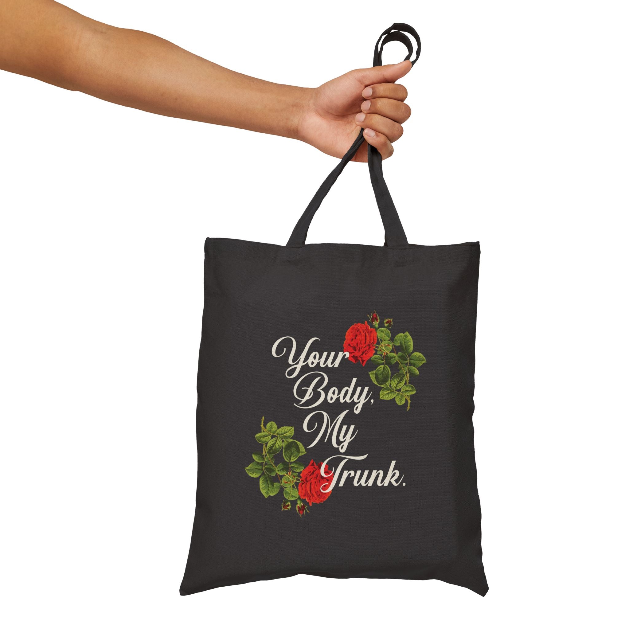 Your Body, My Trunk - Retro Goth Cotton Canvas Tote Bag