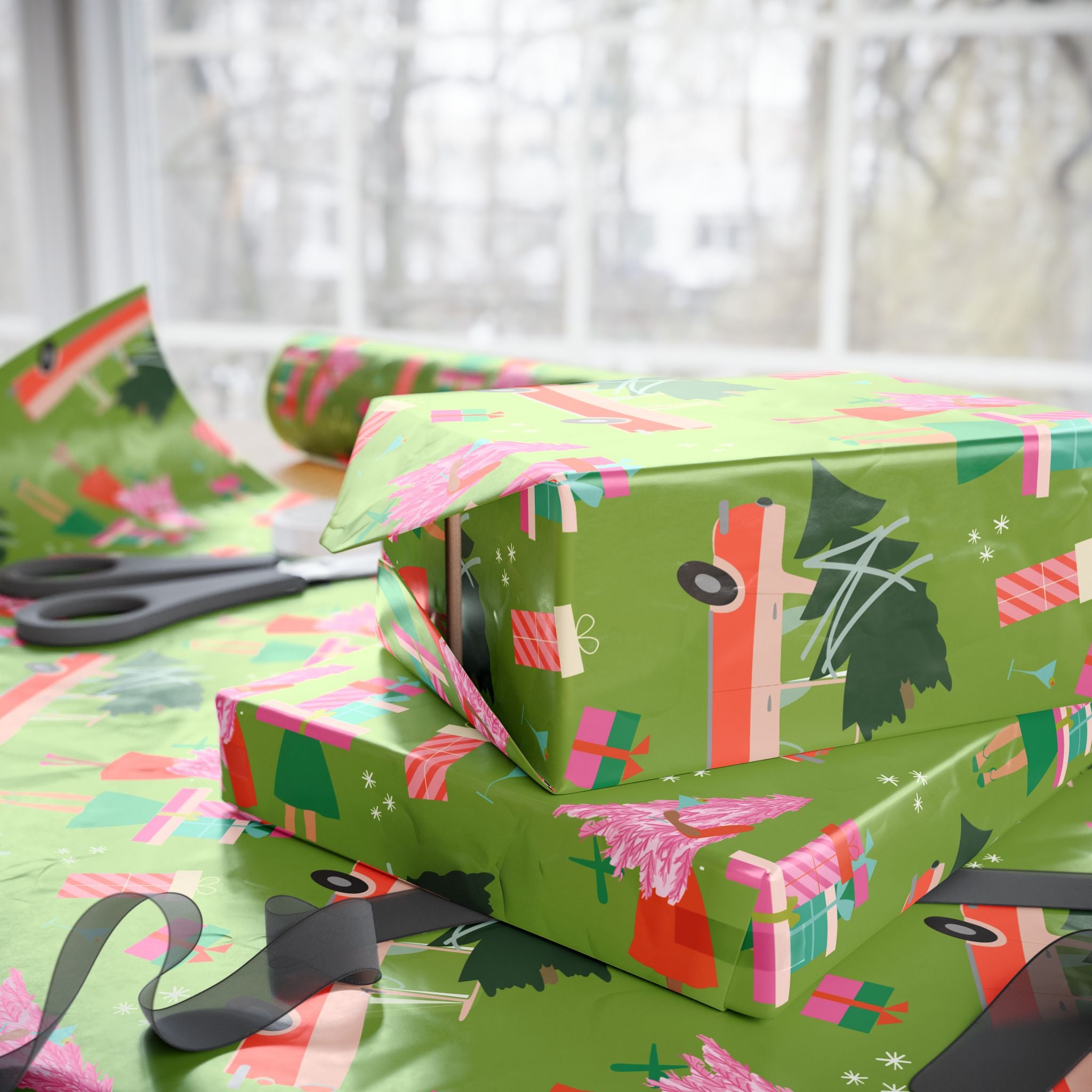 Busy Season - MCM Inspired Christmas Wrapping Paper