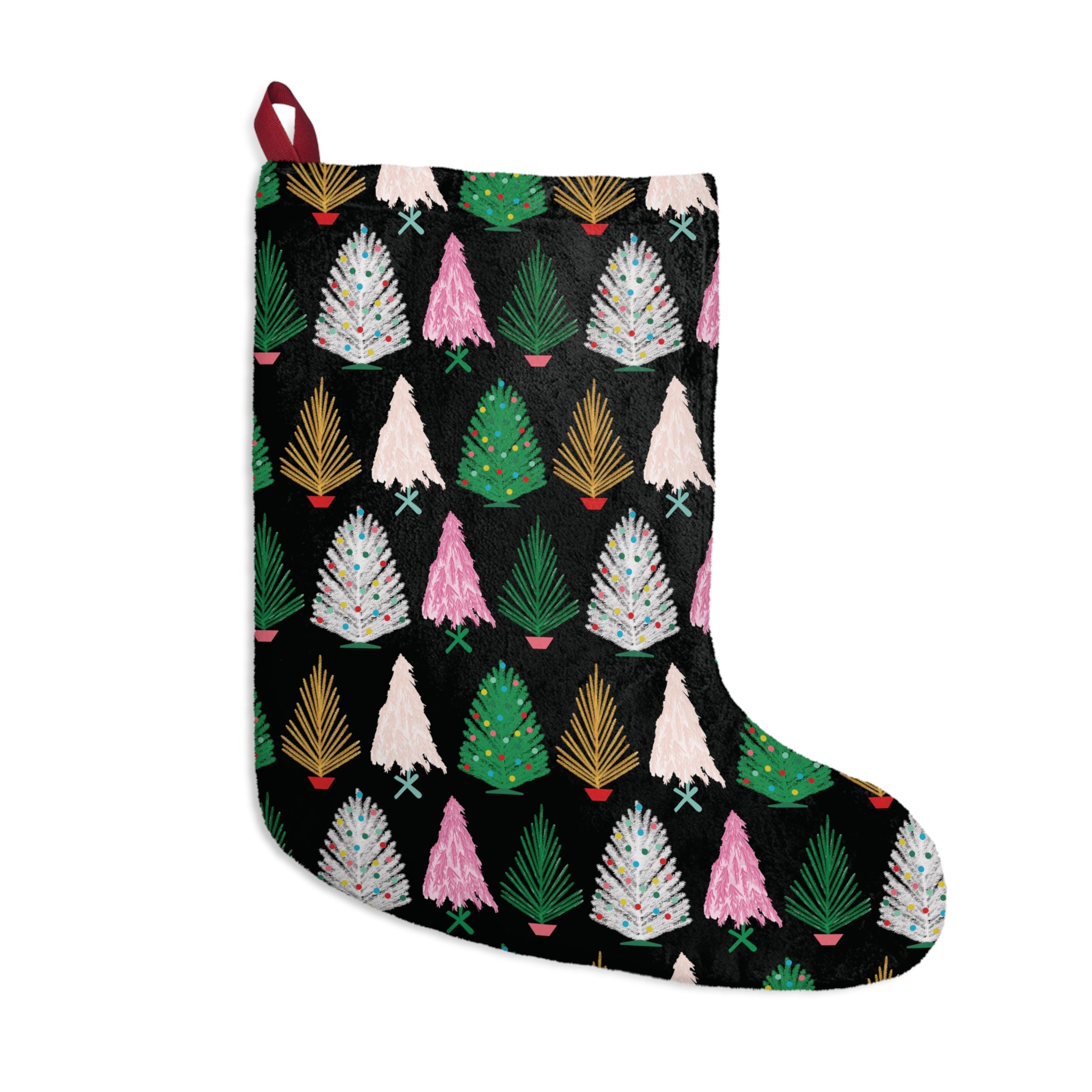 Aluminum Tree Farm - Retro Christmas Stocking