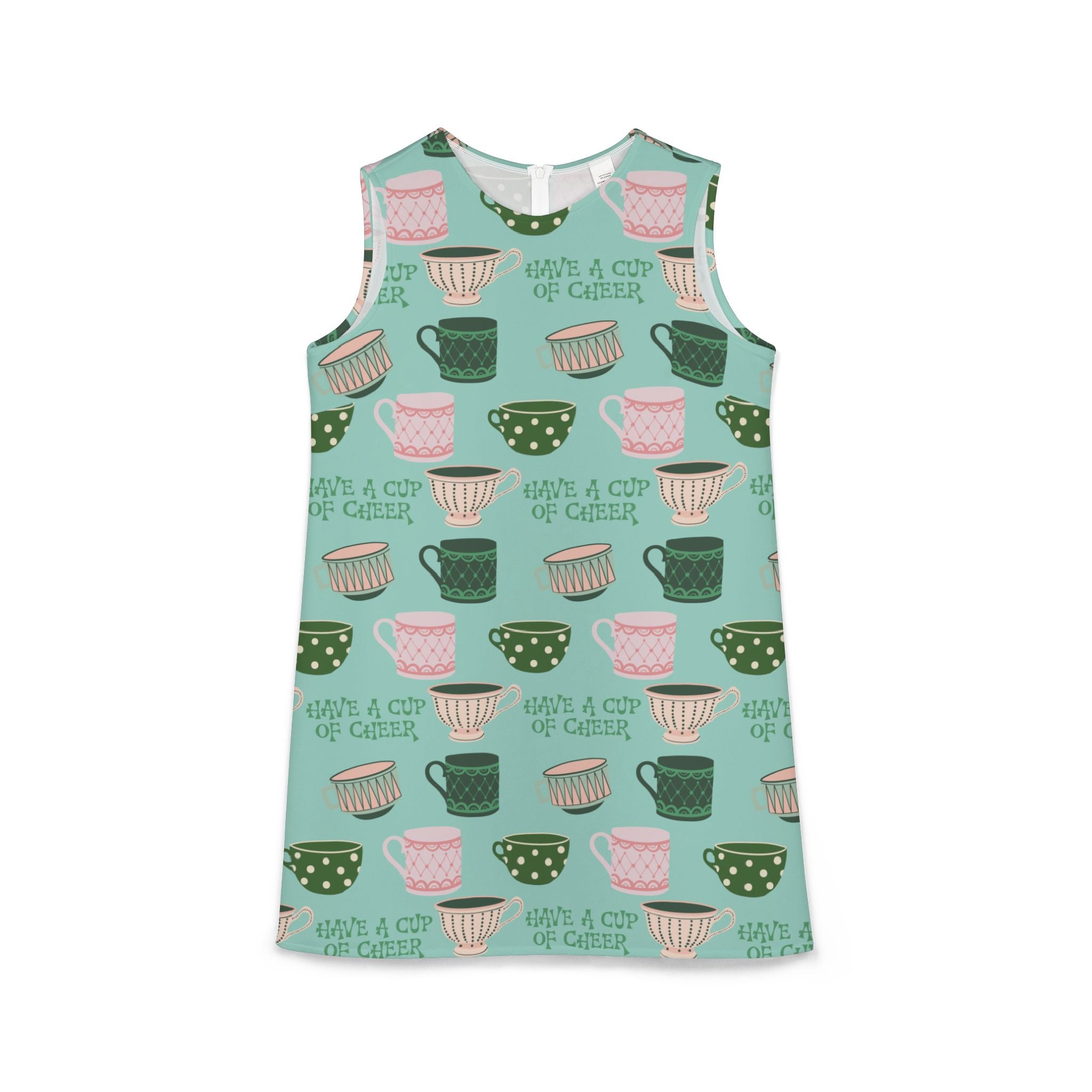 Cup of Cheer - MCM Inspired Christmas Sleeveless Shift Dress