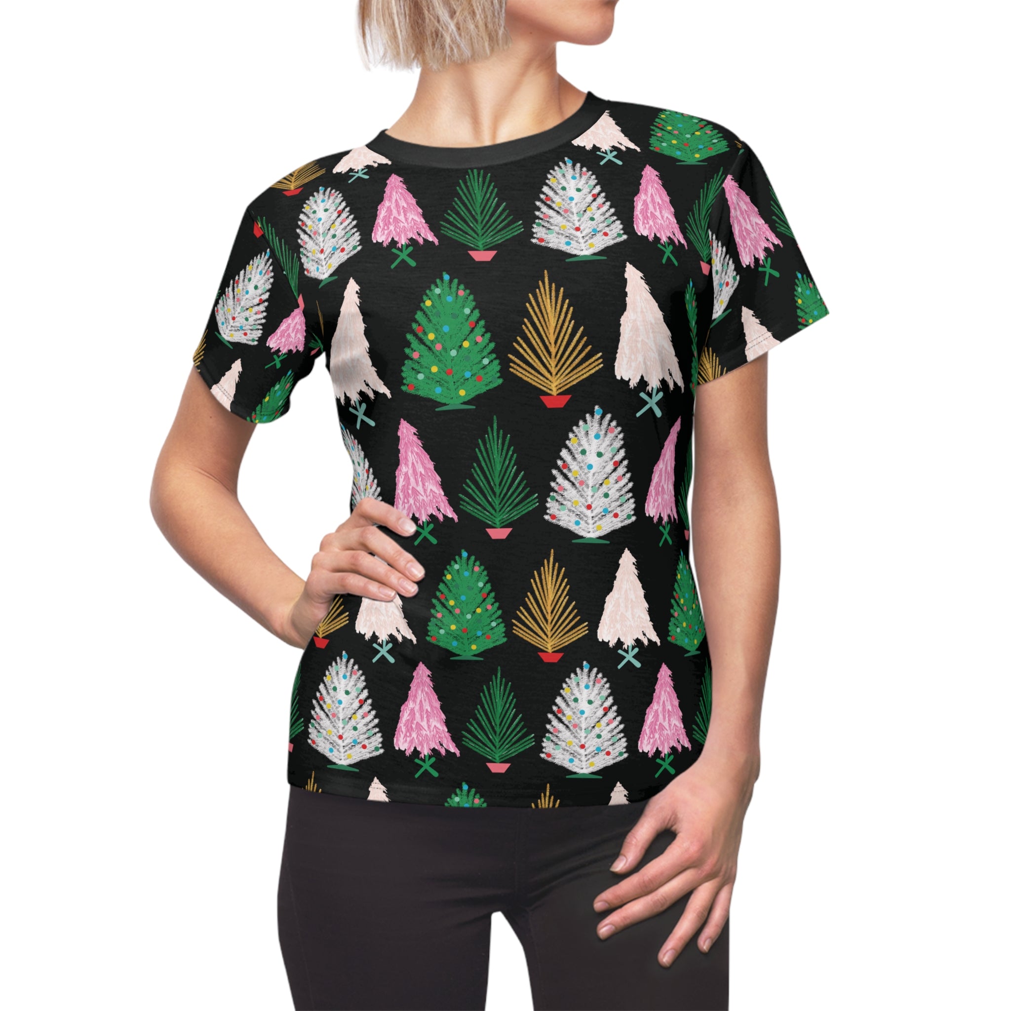 Aluminum Tree Farm - Retro Christmas Femme Fit Tee