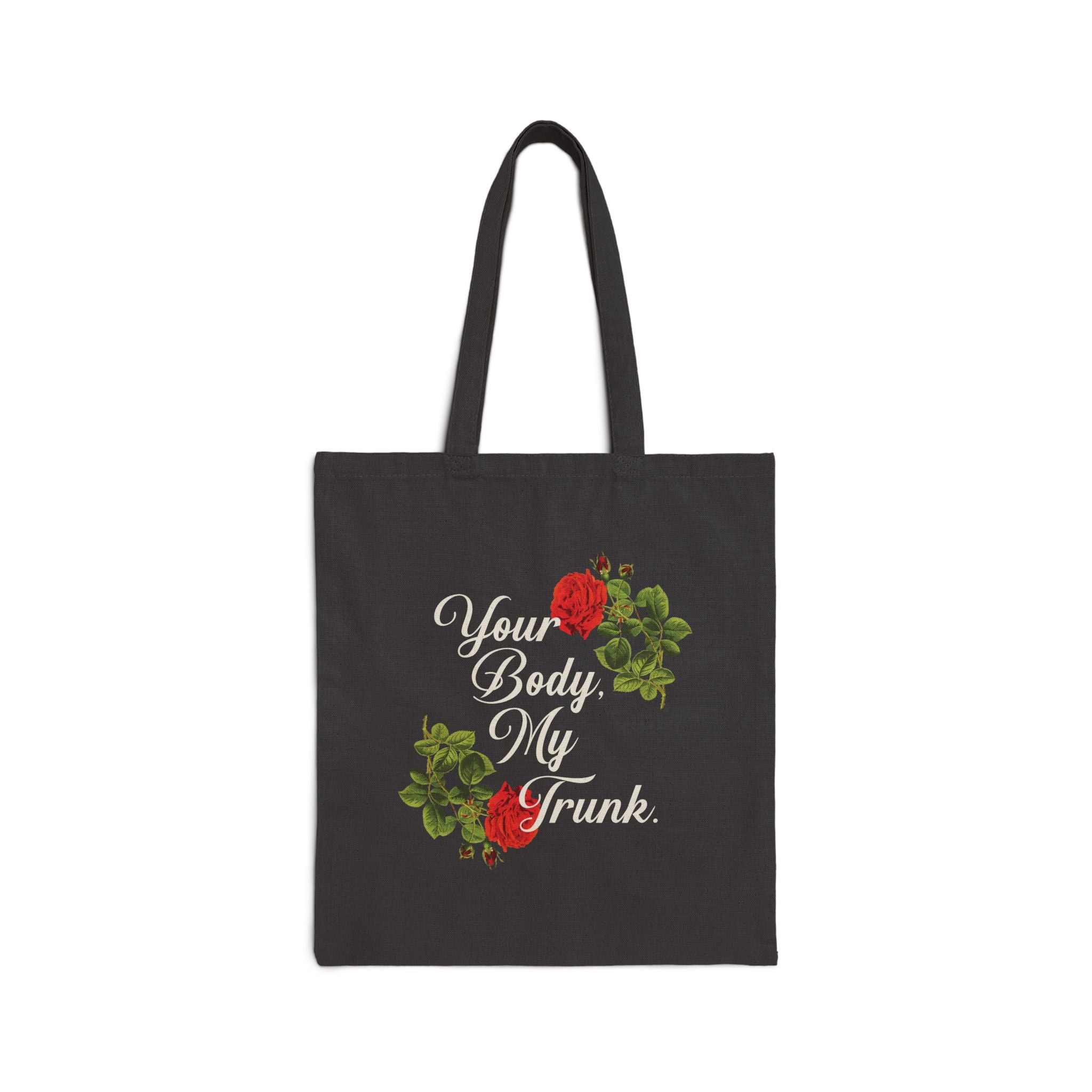 Your Body, My Trunk - Retro Goth Cotton Canvas Tote Bag