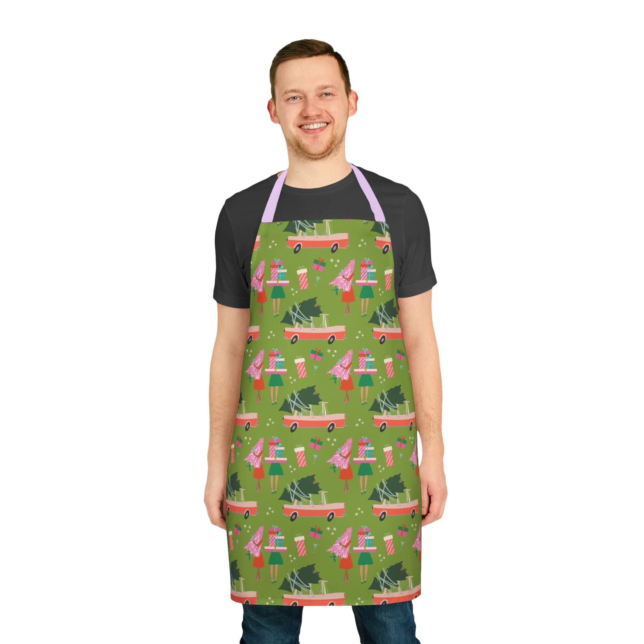 Busy Season - Retro Christmas Apron