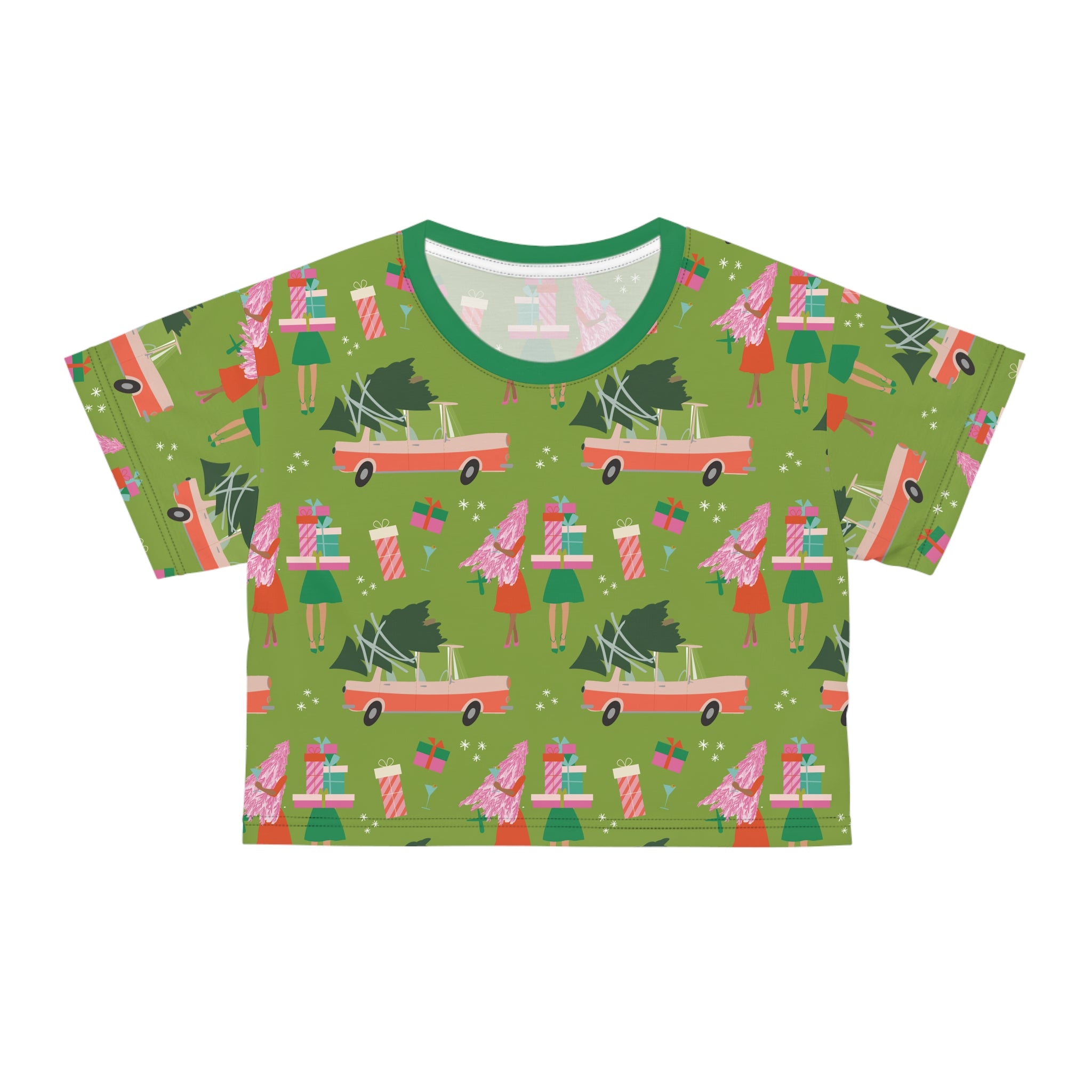 Busy Season - MCM Inspired Christmas Crop Top