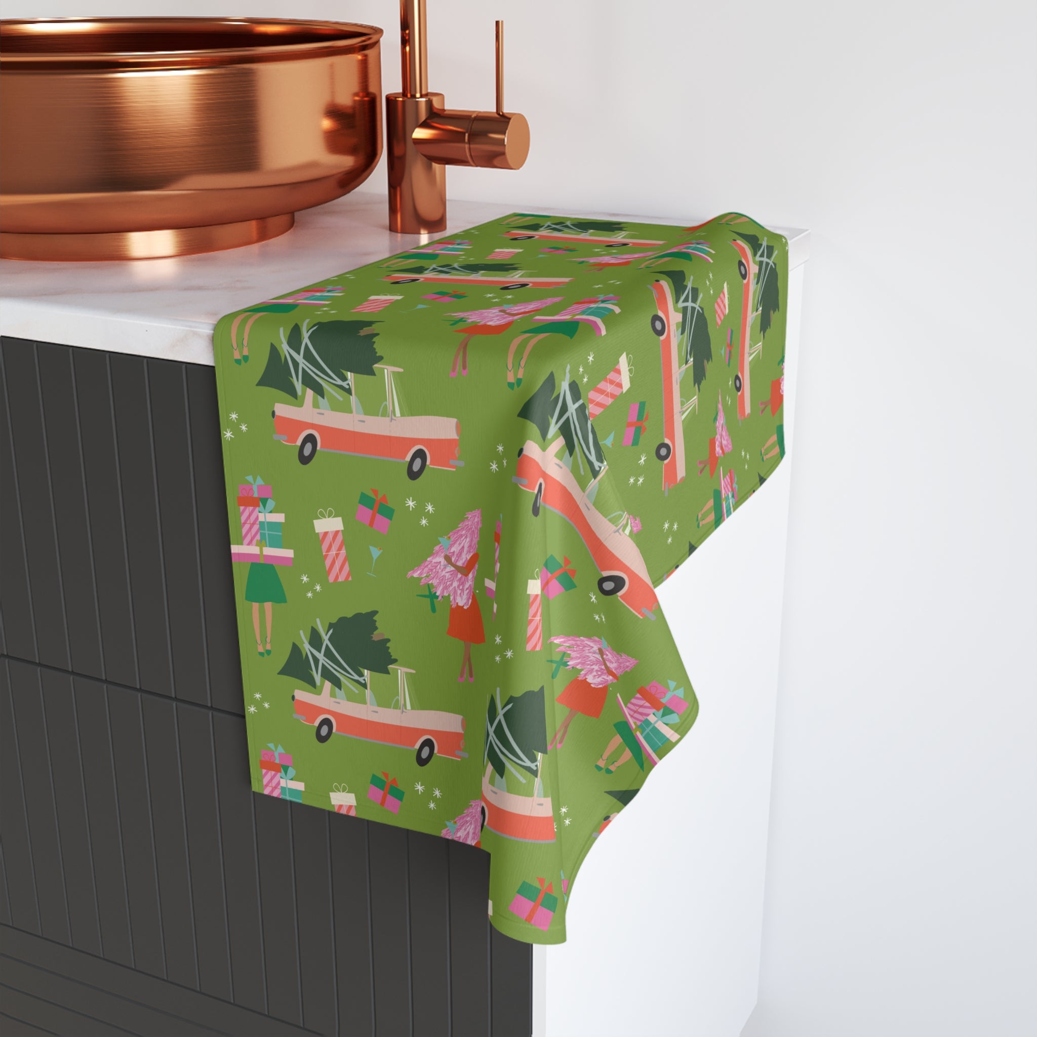 Busy Season - MCM Inspired Christmas Hand Towel