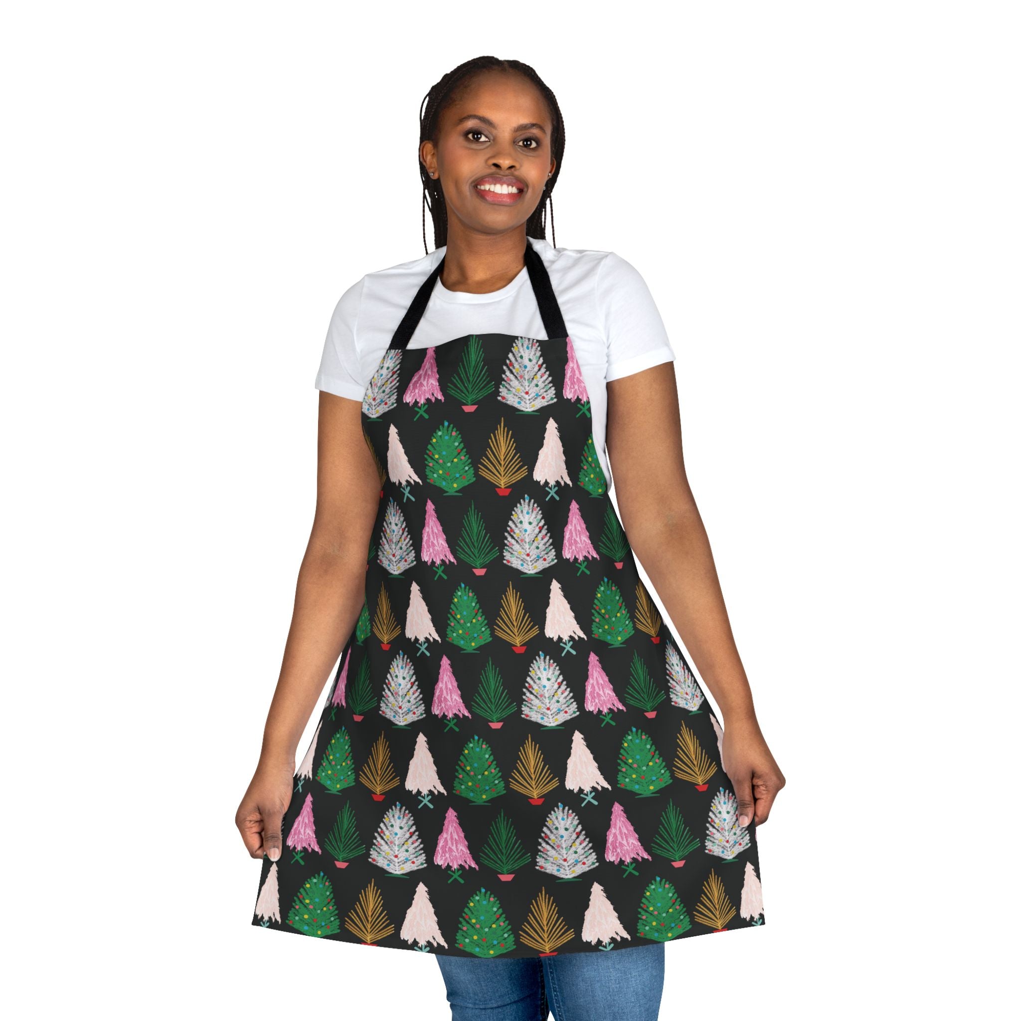 Aluminum Tree Farm - Retro Christmas Apron