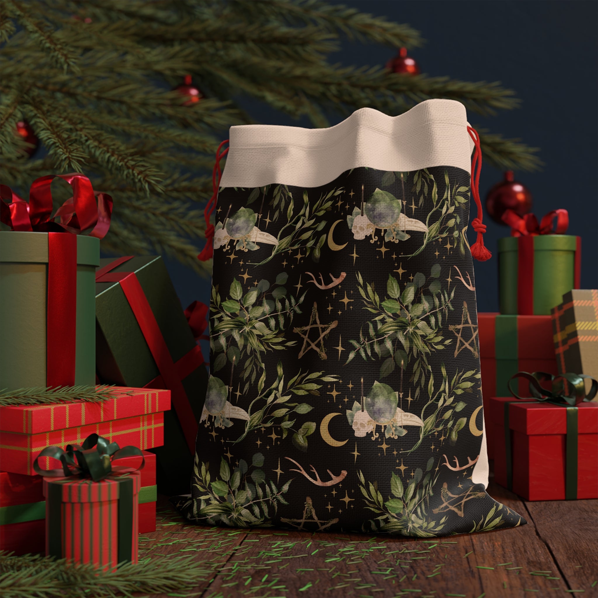 Yuletide Greenery - Witchy Christmas Reusable Gift Bag