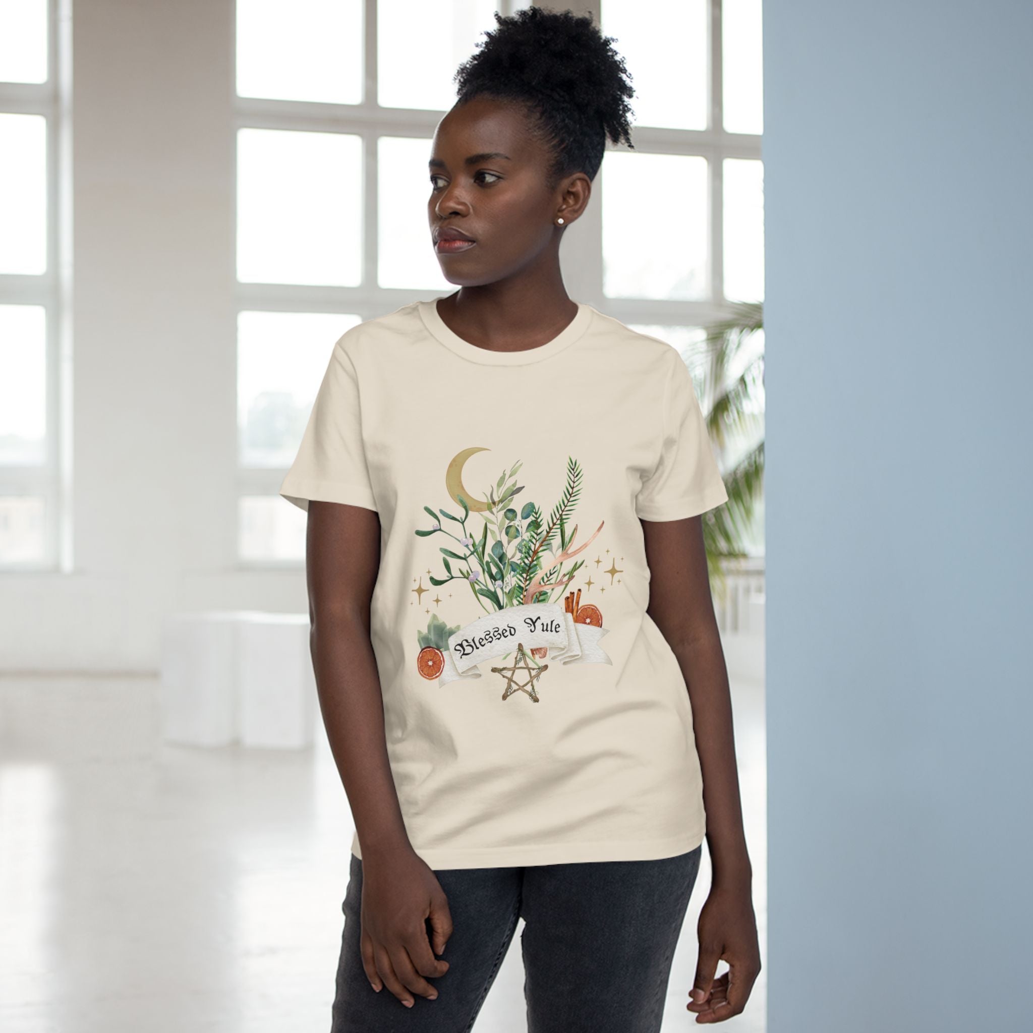 Blessed Yule Bouquet Maple Tee