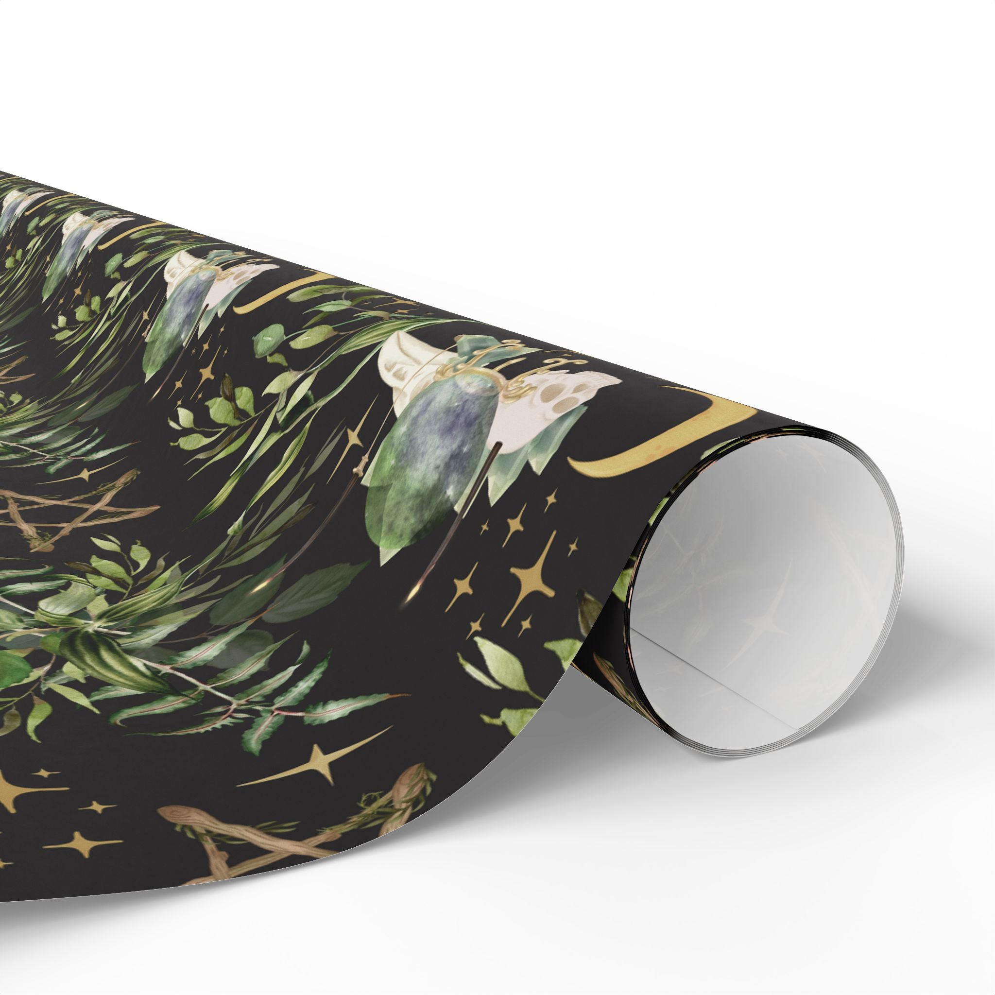 Yuletide Greenery - Witchy Christmas Wrapping Paper