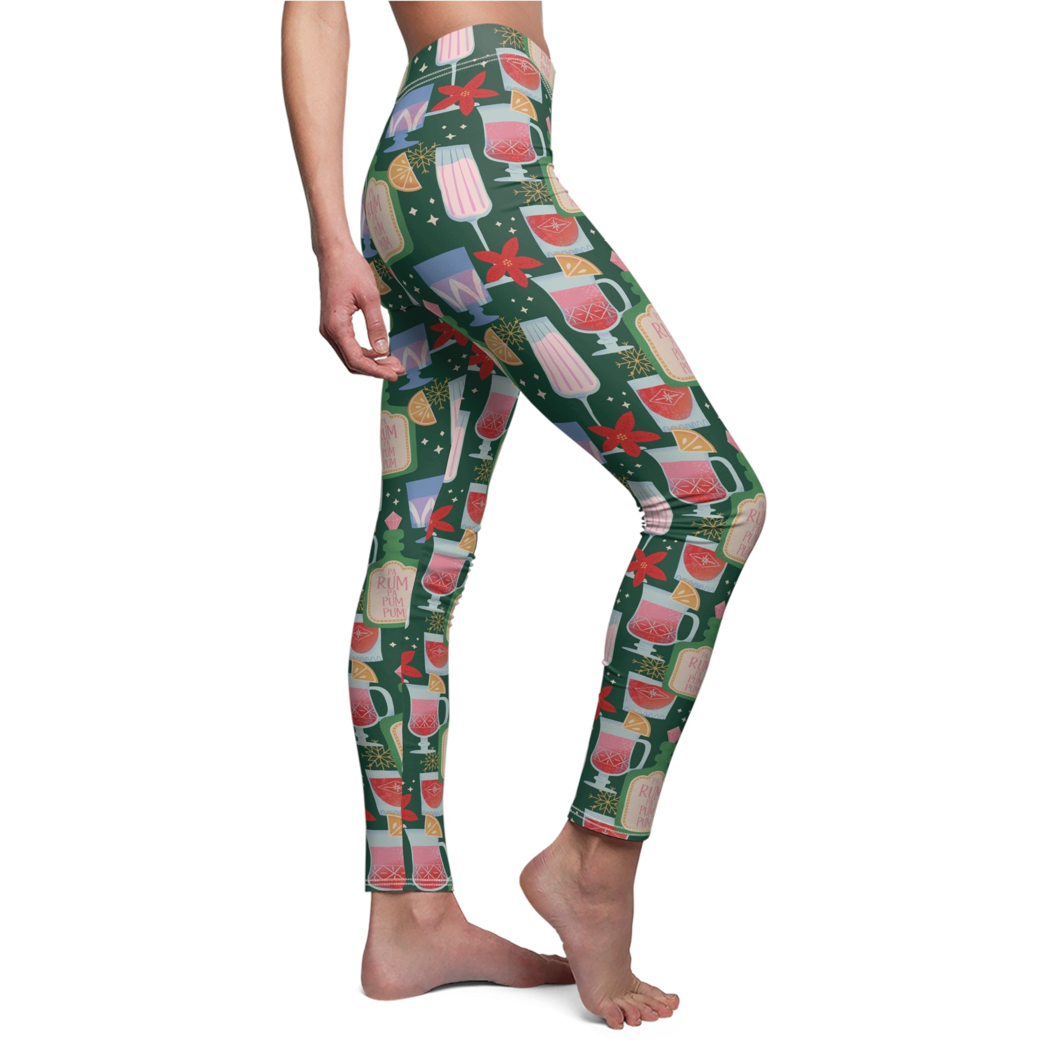 Rum Pa Pum Pum & Colar - Retro Christmas Supersoft Leggings