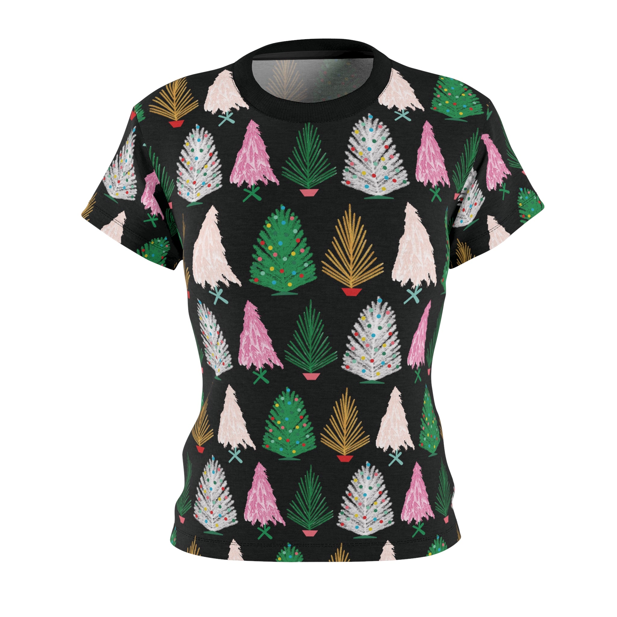 Aluminum Tree Farm - Retro Christmas Femme Fit Tee