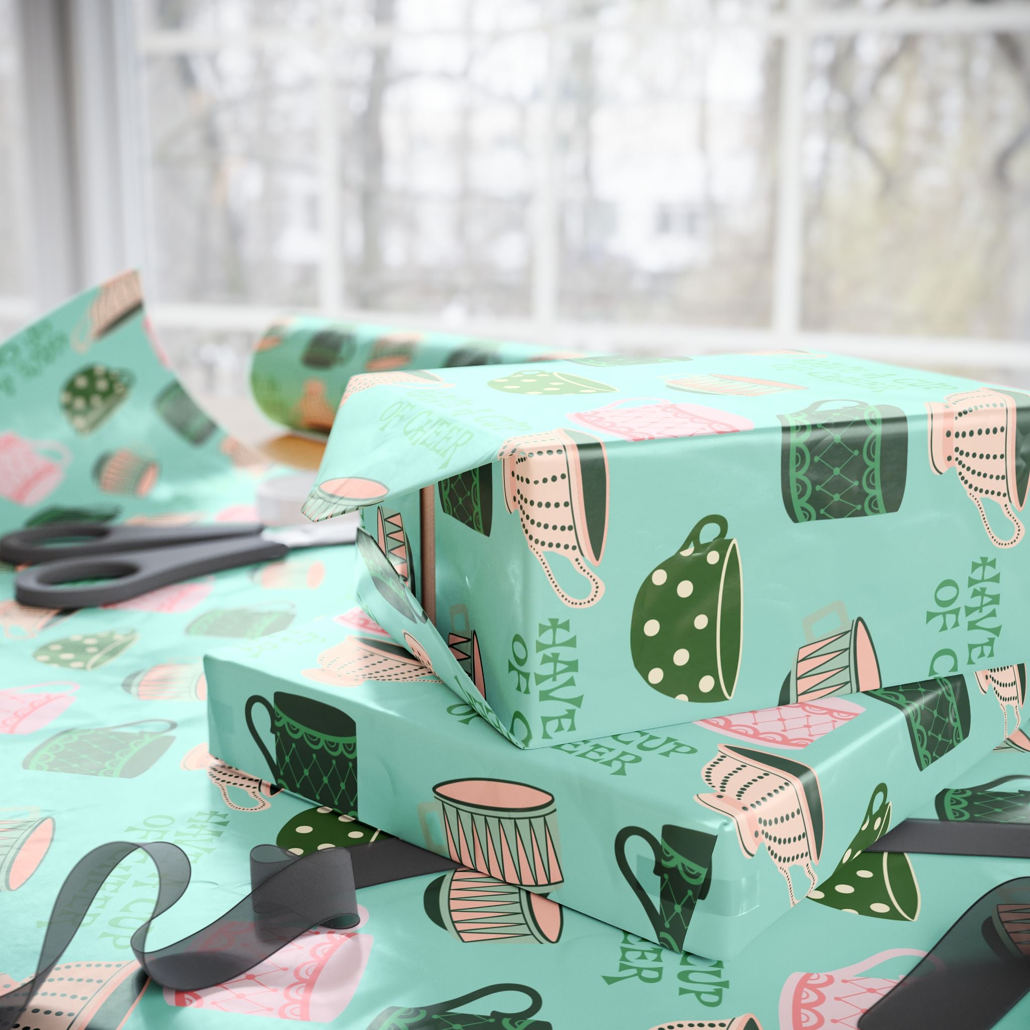 Cup of Cheer - MCM Inspired Christmas Wrapping Paper