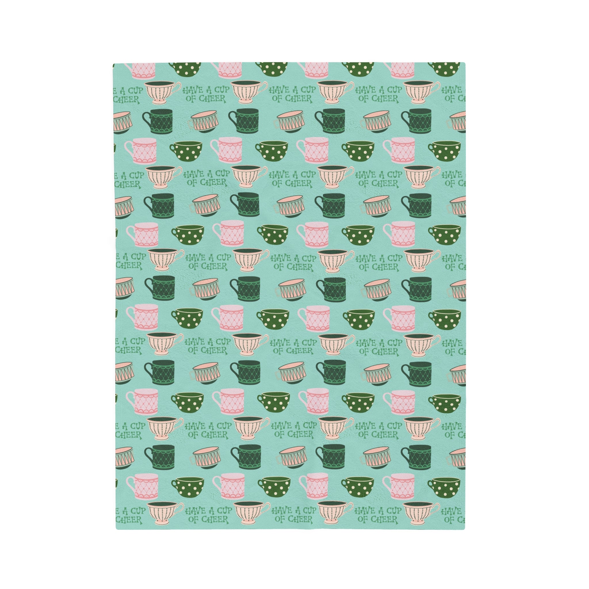 Cup of Cheer - MCM Inspired Christmas Velveteen Plush Blanket