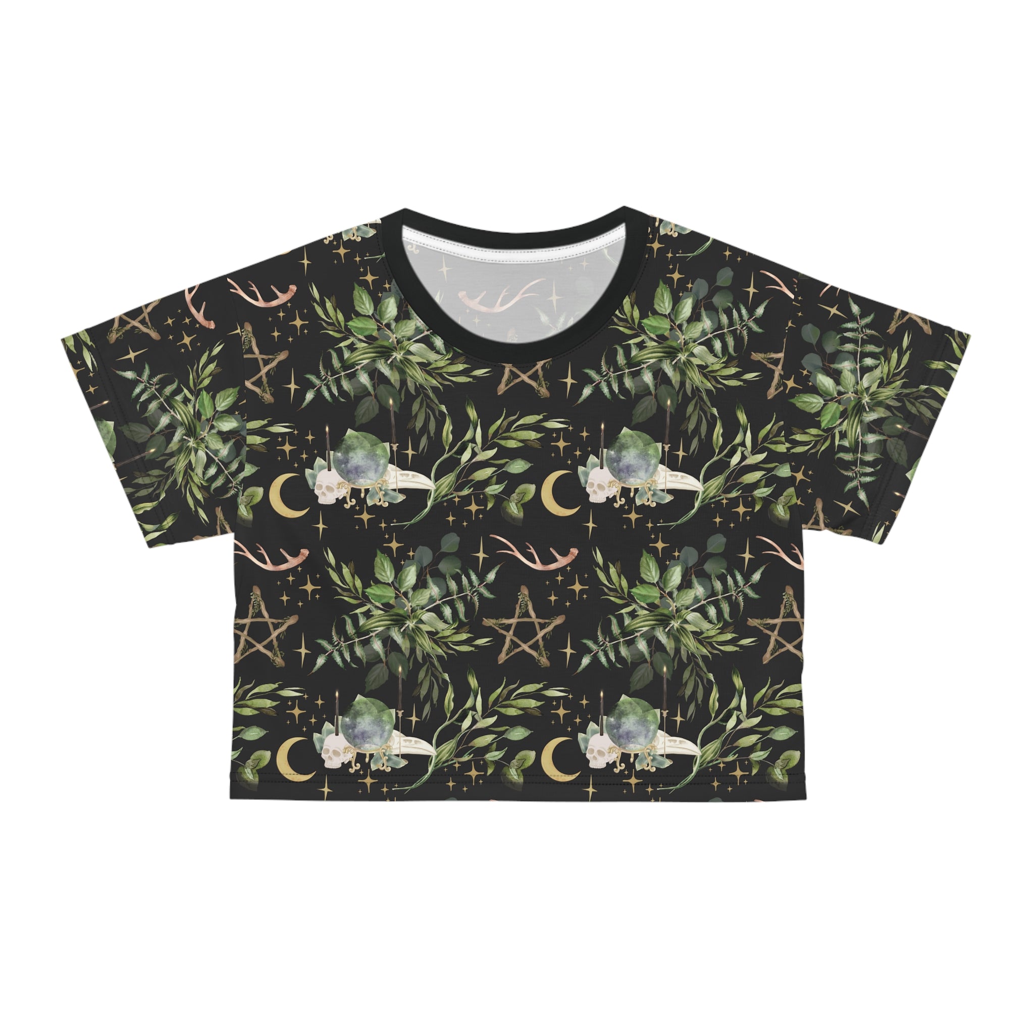 Yuletide Greenery - Witchy Christmas Crop Top