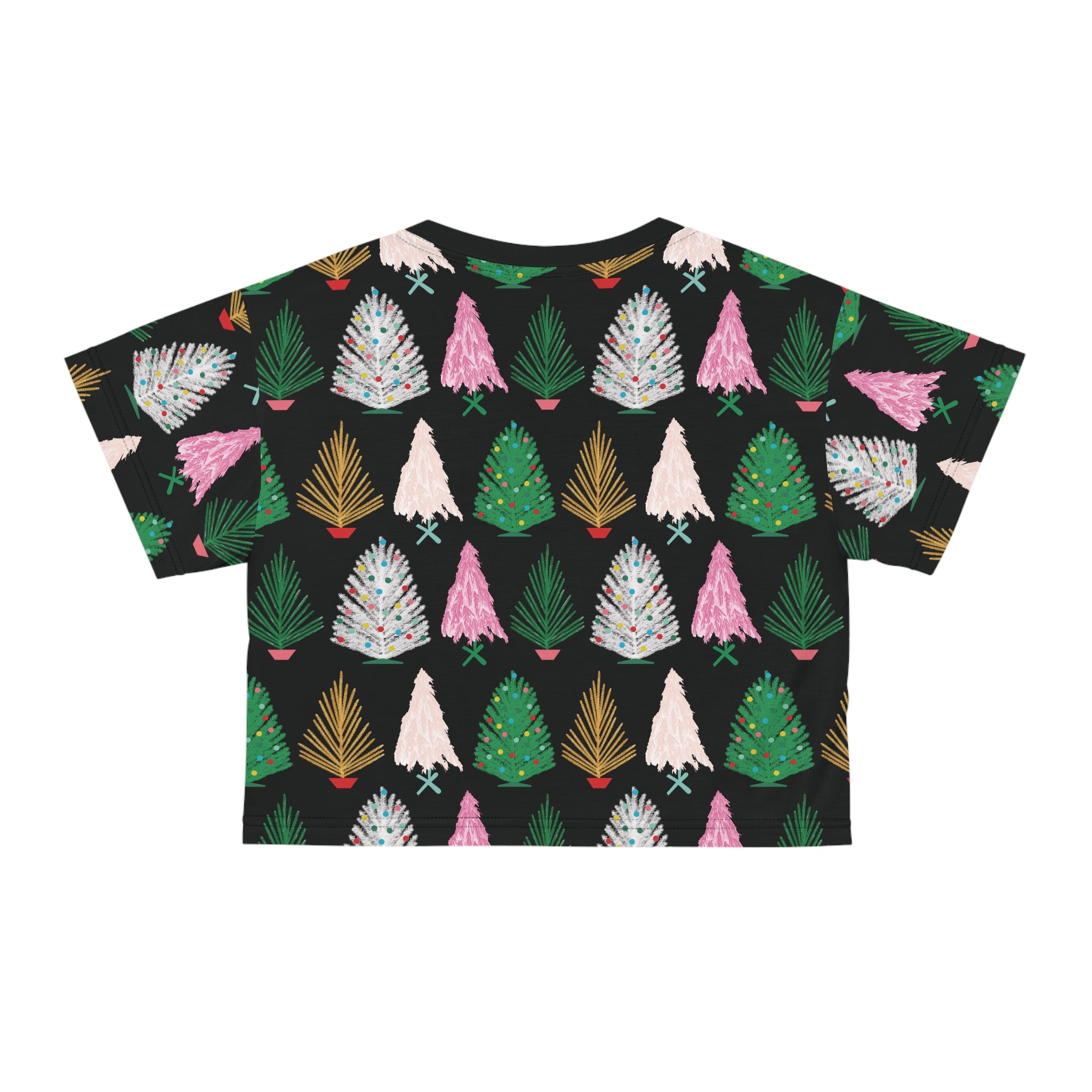 Aluminum Tree Farm - Retro Christmas Crop Tee