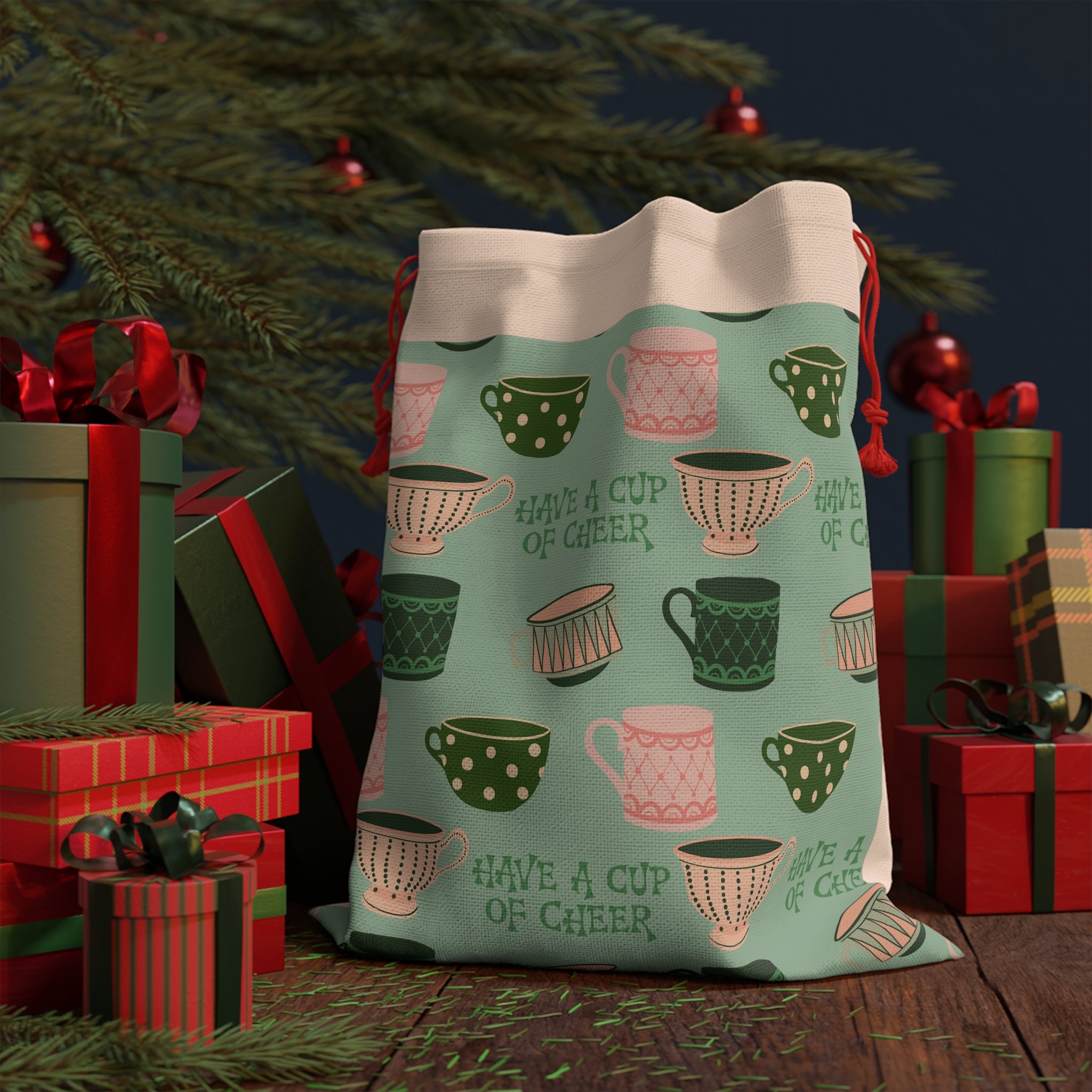 Cup of Cheer - MCM Inspired Christmas Reusable Gift Bag