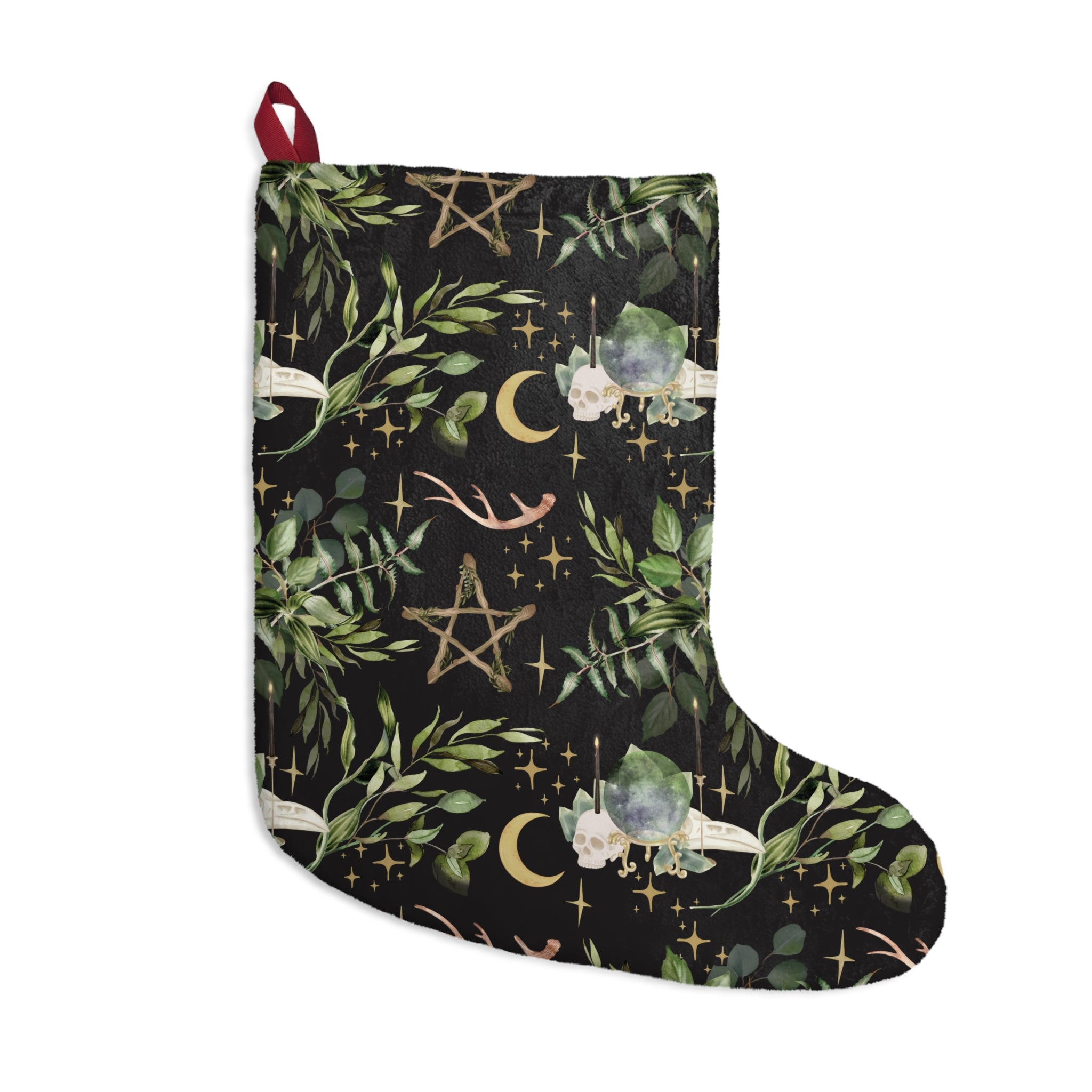 Yuletide Greenery - Witchy Christmas Stocking