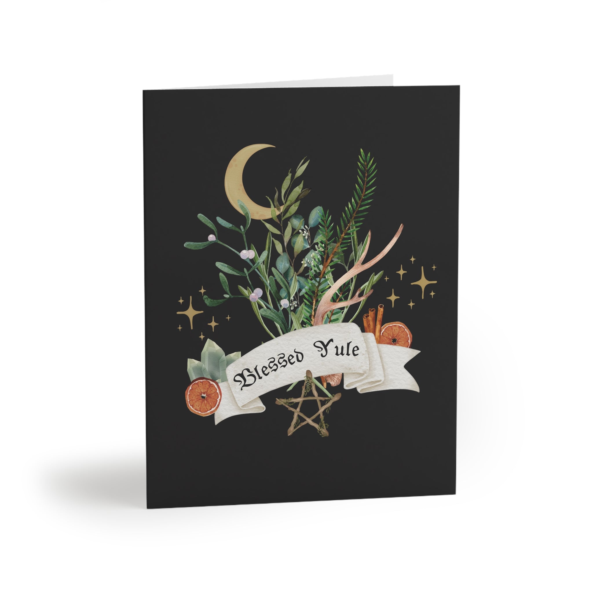 Blessed Yule Greeting cards (8, 16, and 24 pcs)