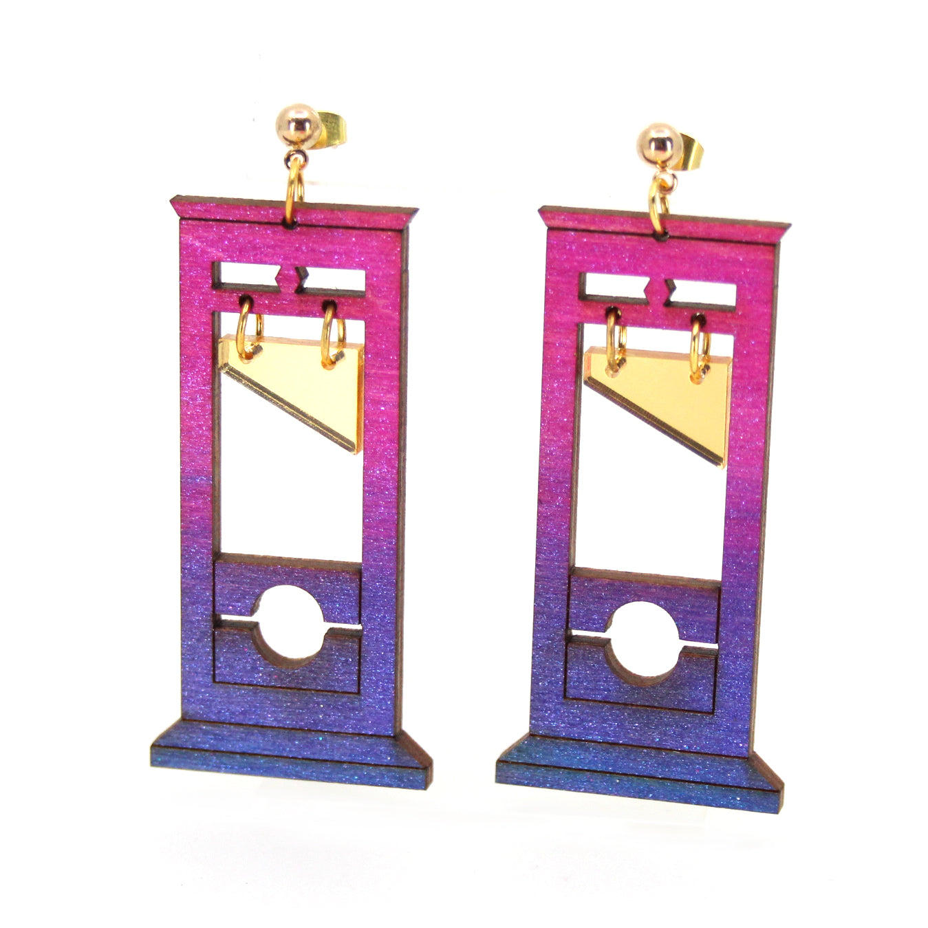 Bisexual Space Guillotine Earrings Earrings Restrained Grace   