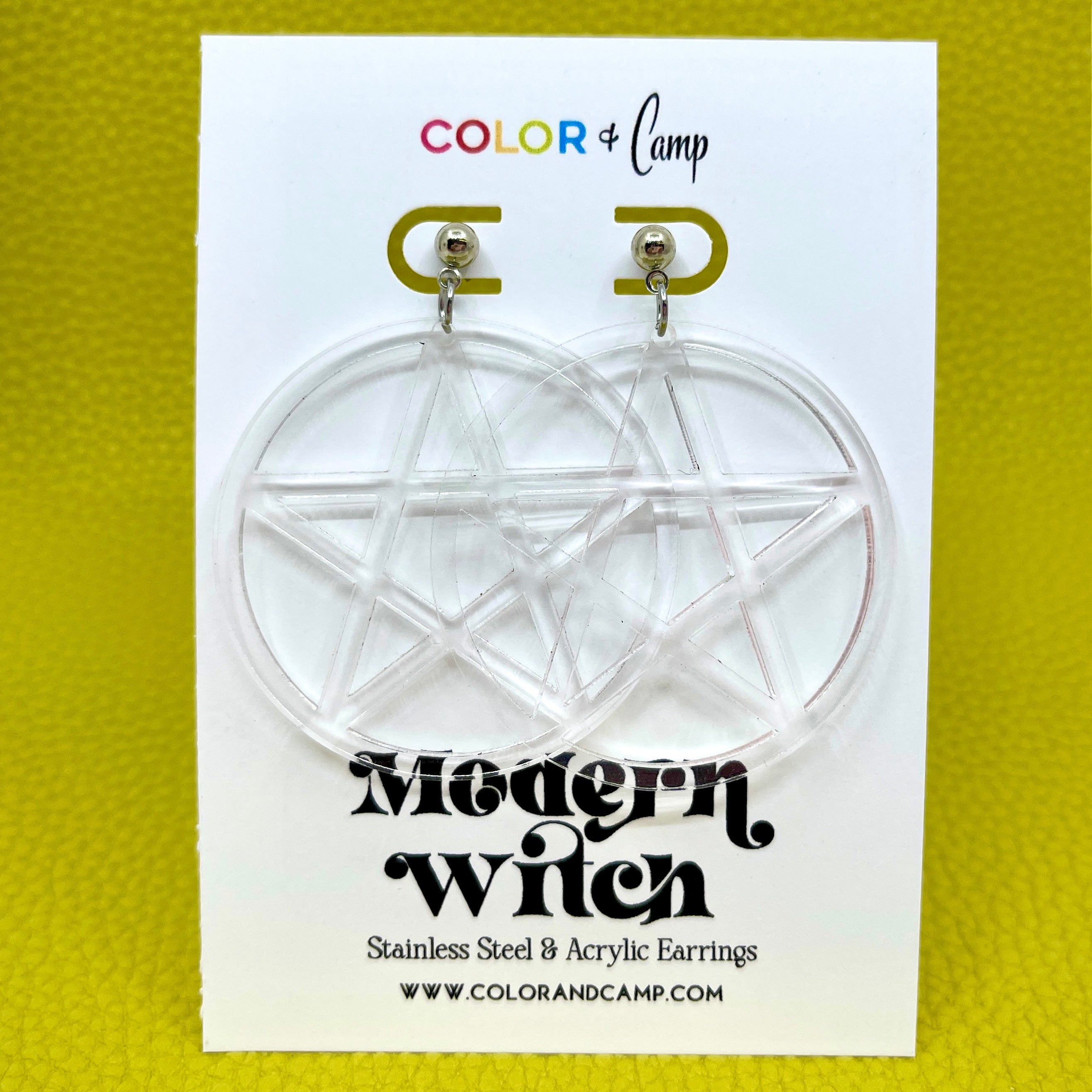 Modern Witch Pentacle Earrings