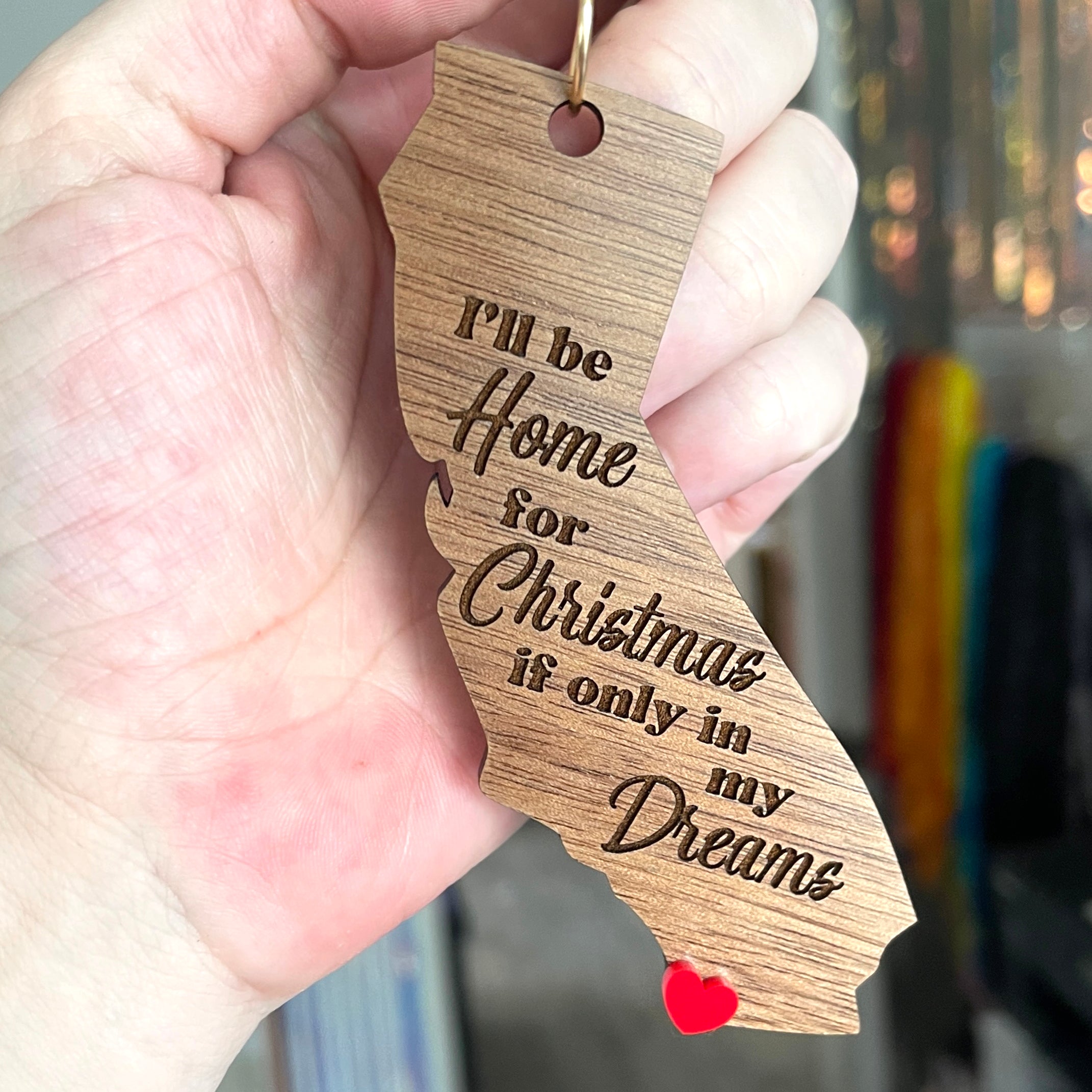 I'll Be Home For Christmas - Custom State Ornament