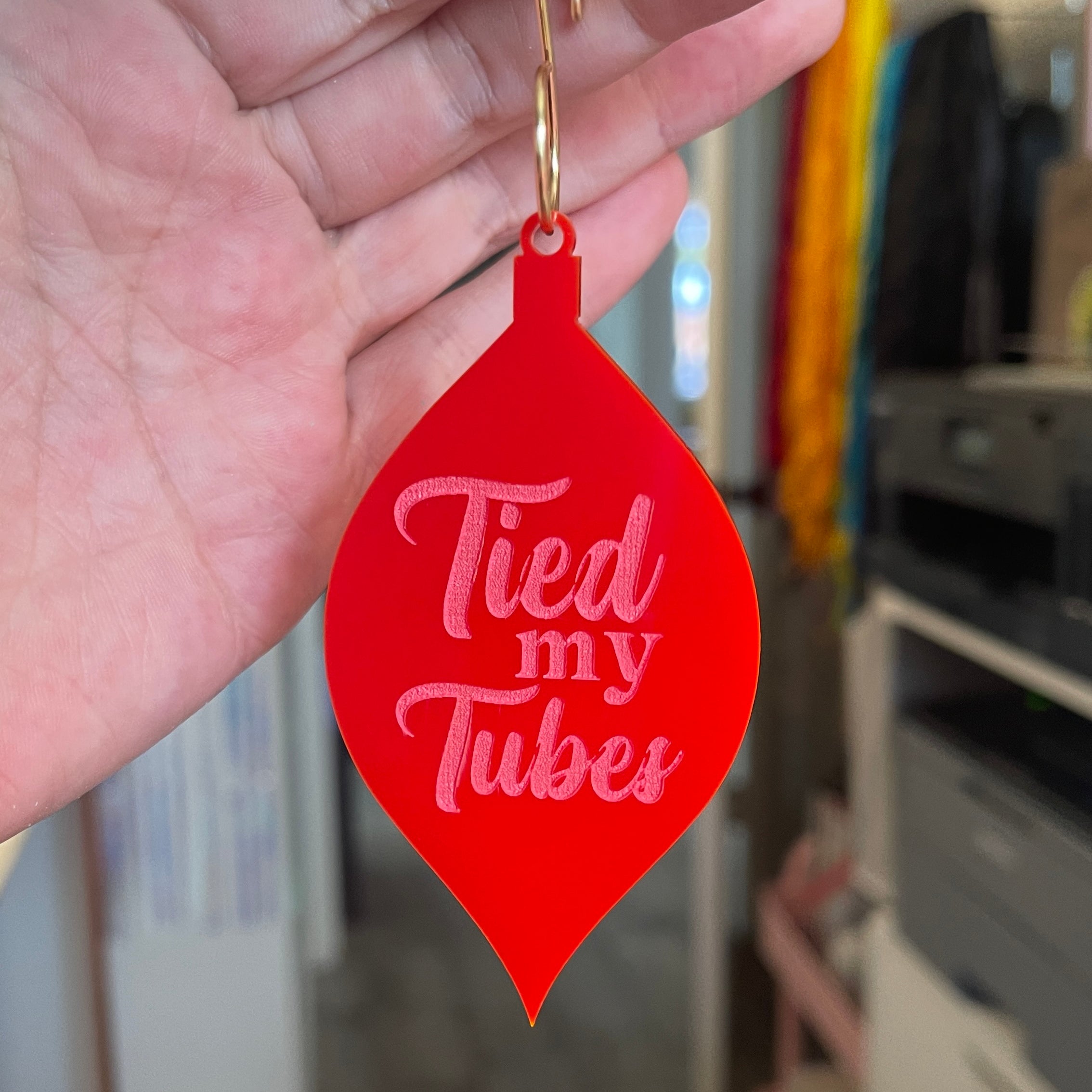 The Year I Tied My Tubes - Retro Christmas Ornament