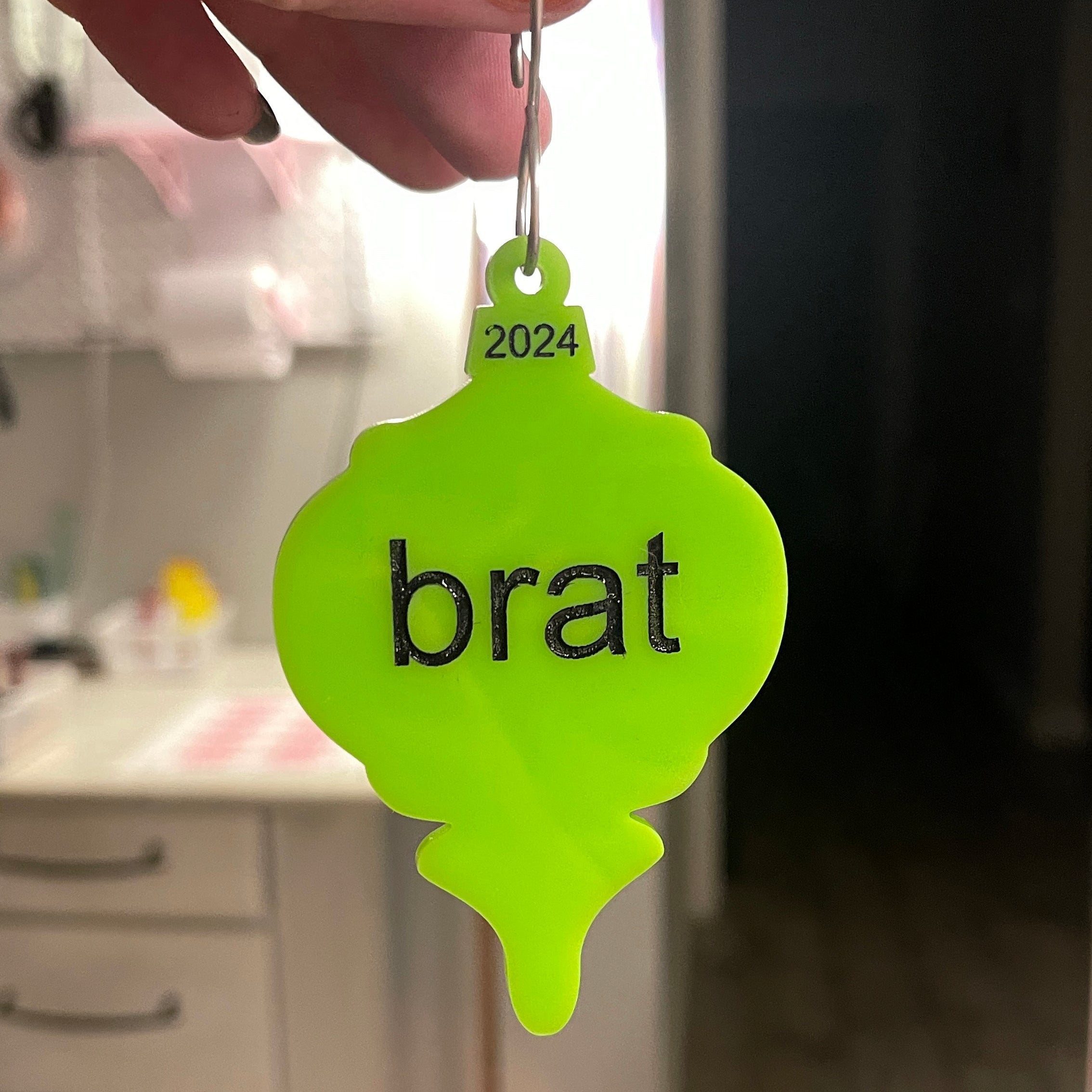 Brat Green Christmas Ornament