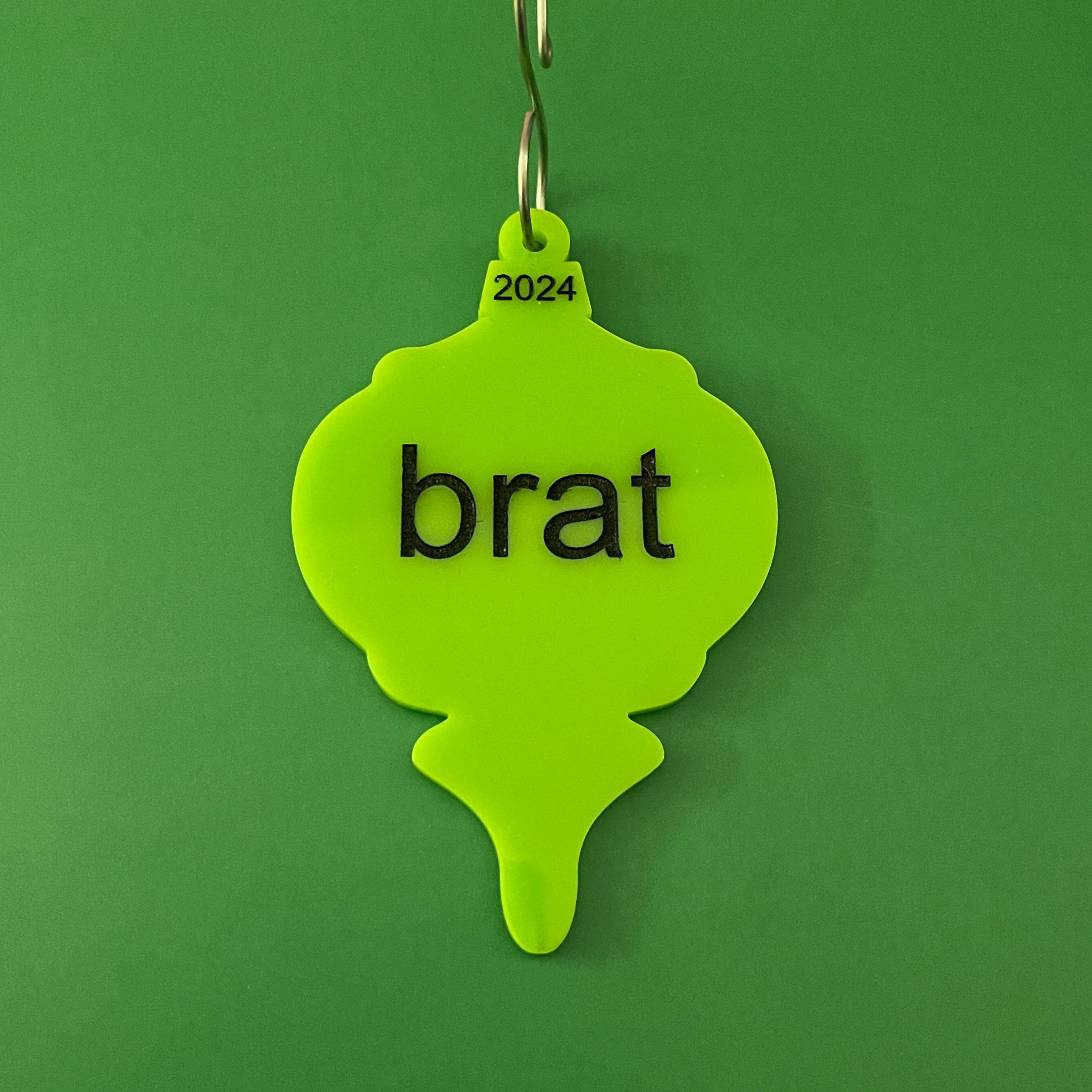 Brat Green Christmas Ornament