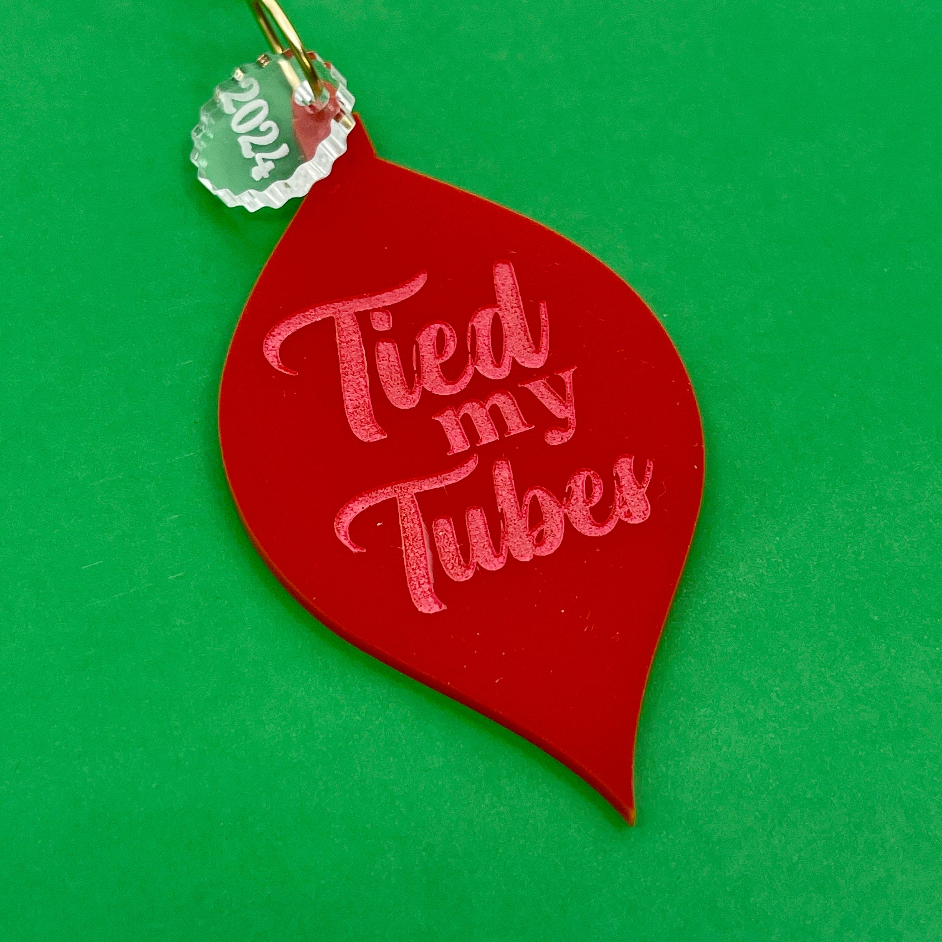 The Year I Tied My Tubes - Retro Christmas Ornament