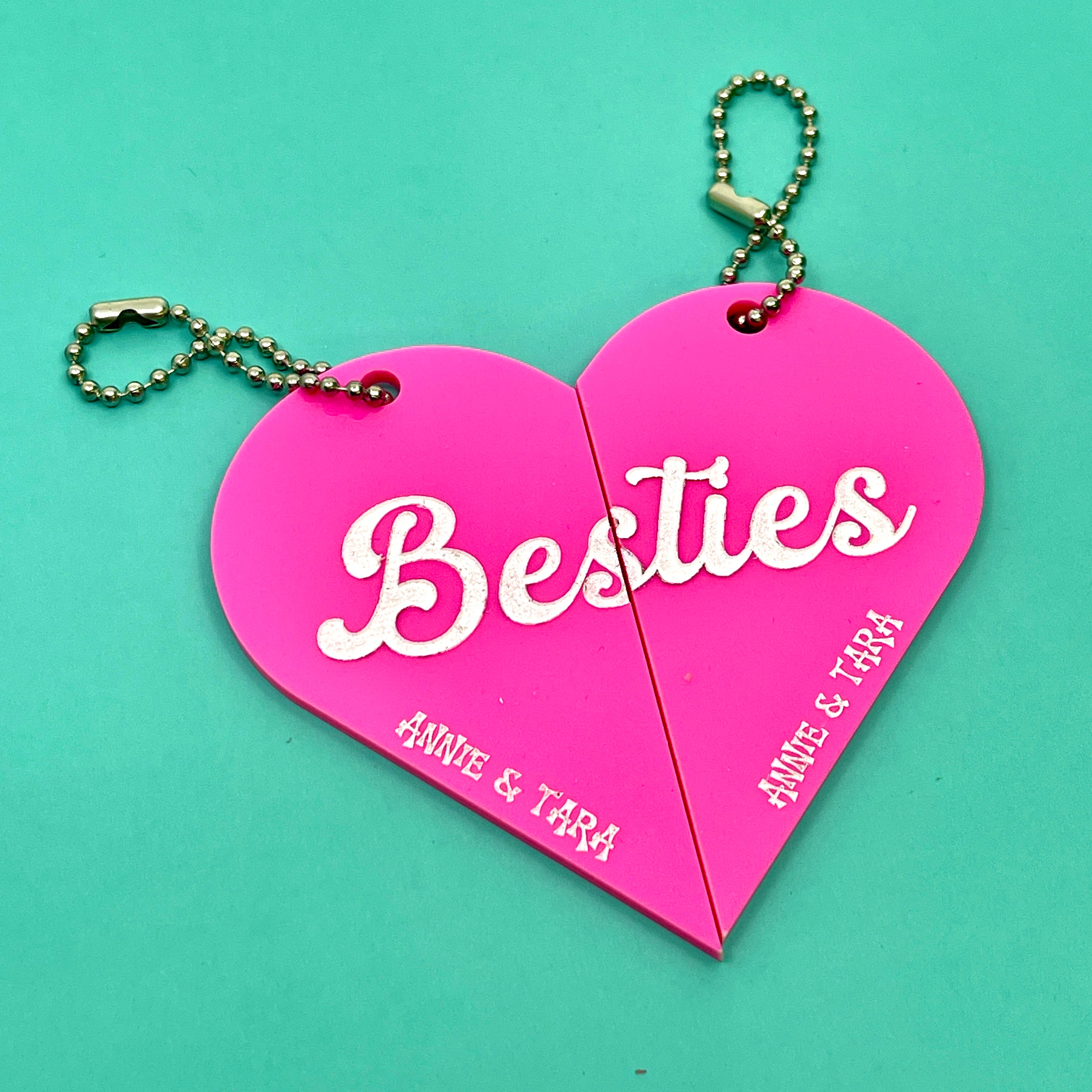 Custom Friendship Necklace Ornament Set - Besties Christmas Ornaments